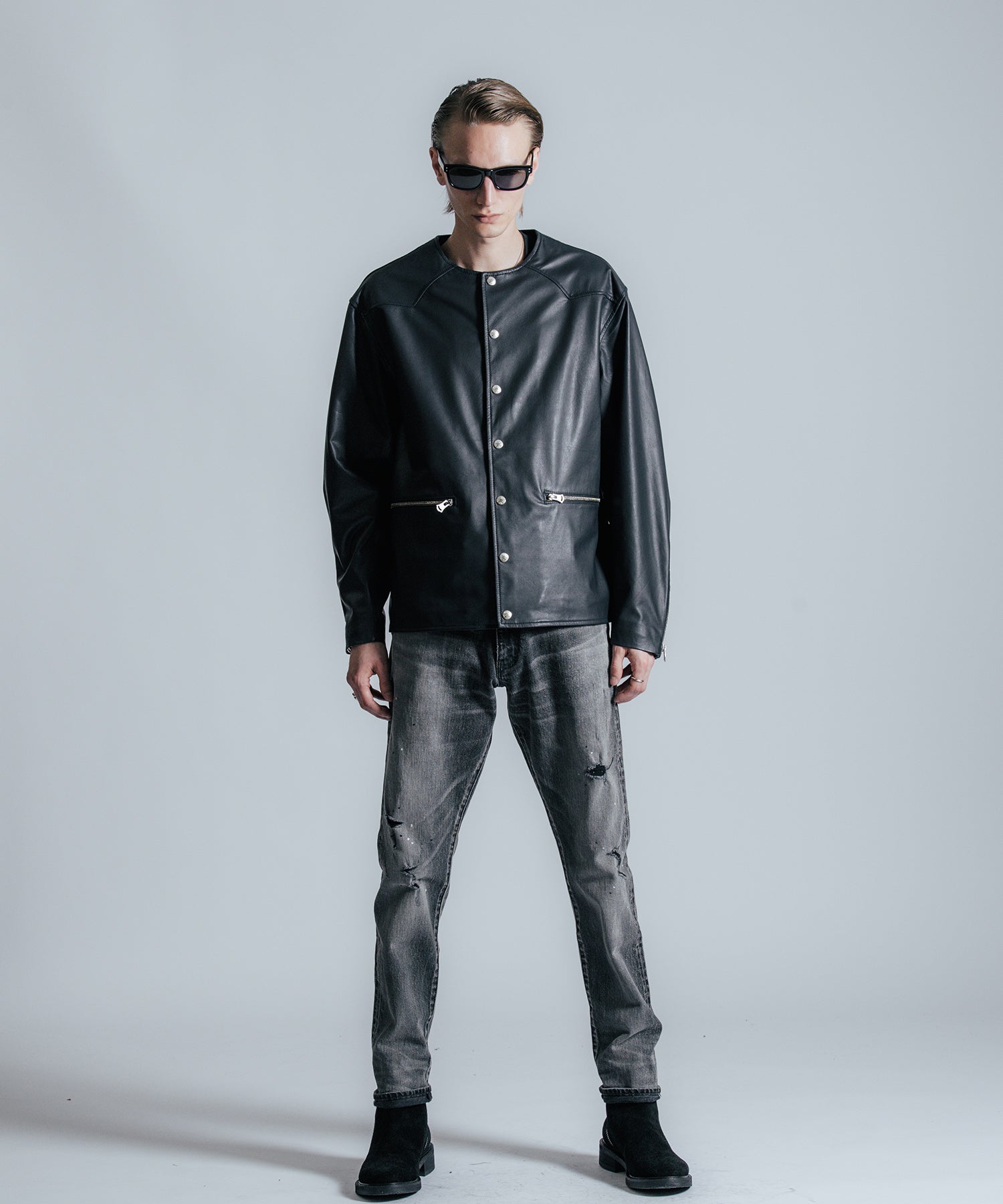 BORN FREE 2 REGULAR STYLE GARAGE USED SELVEDGE STRETCH JEANS