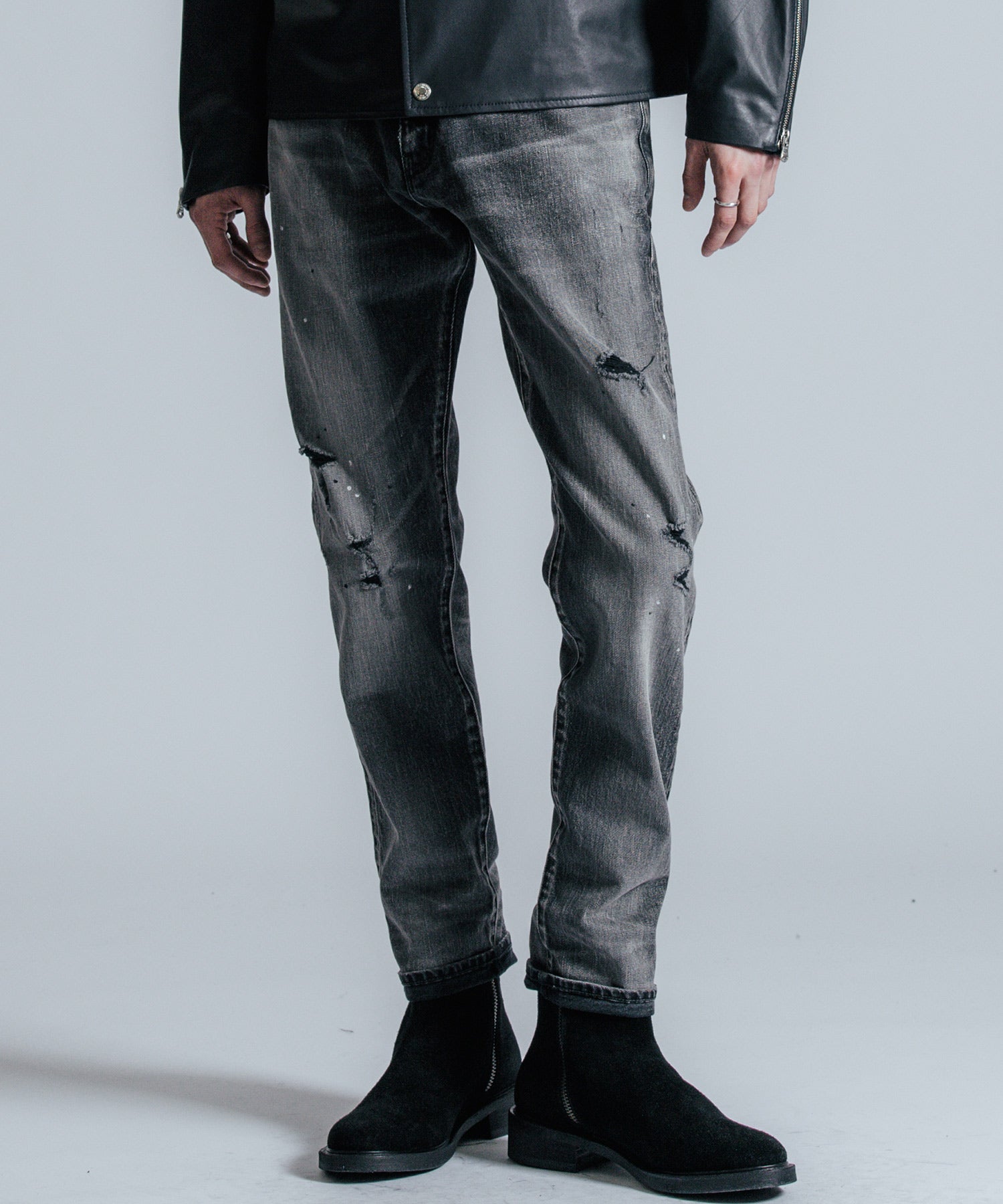 BORN FREE 2 REGULAR STYLE GARAGE USED SELVEDGE STRETCH JEANS