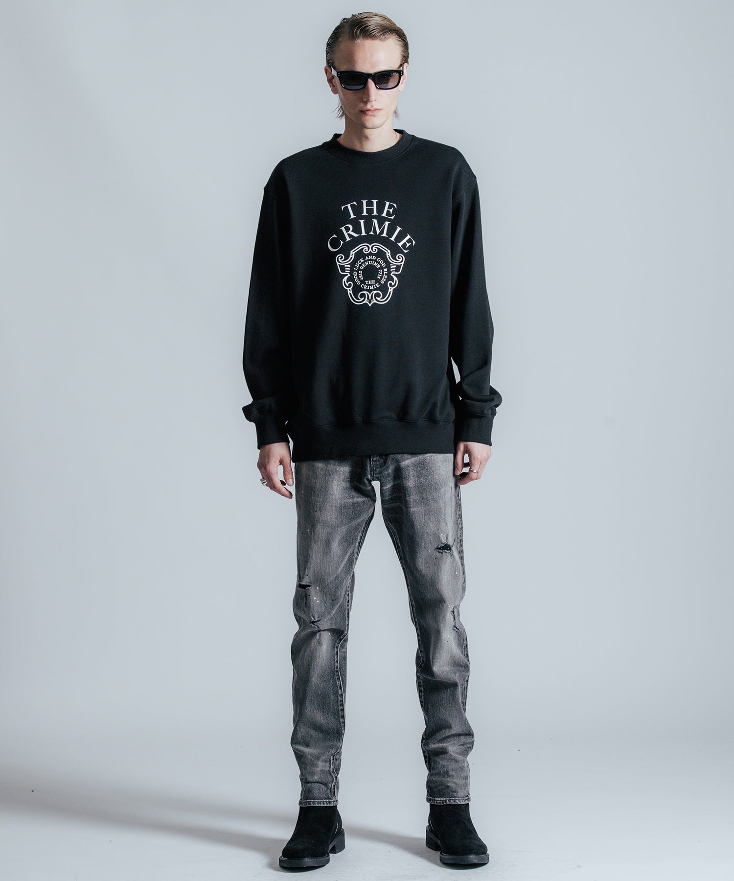 EMBLEM LOGO CREW NECK SWEAT