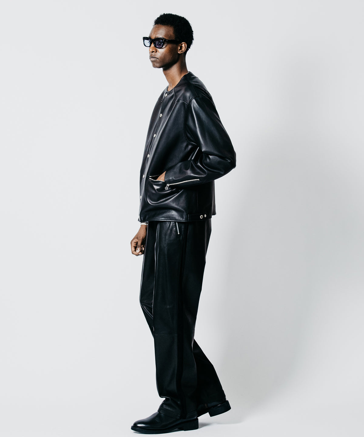 LAMB LEATHER RIDERS CARDIGAN