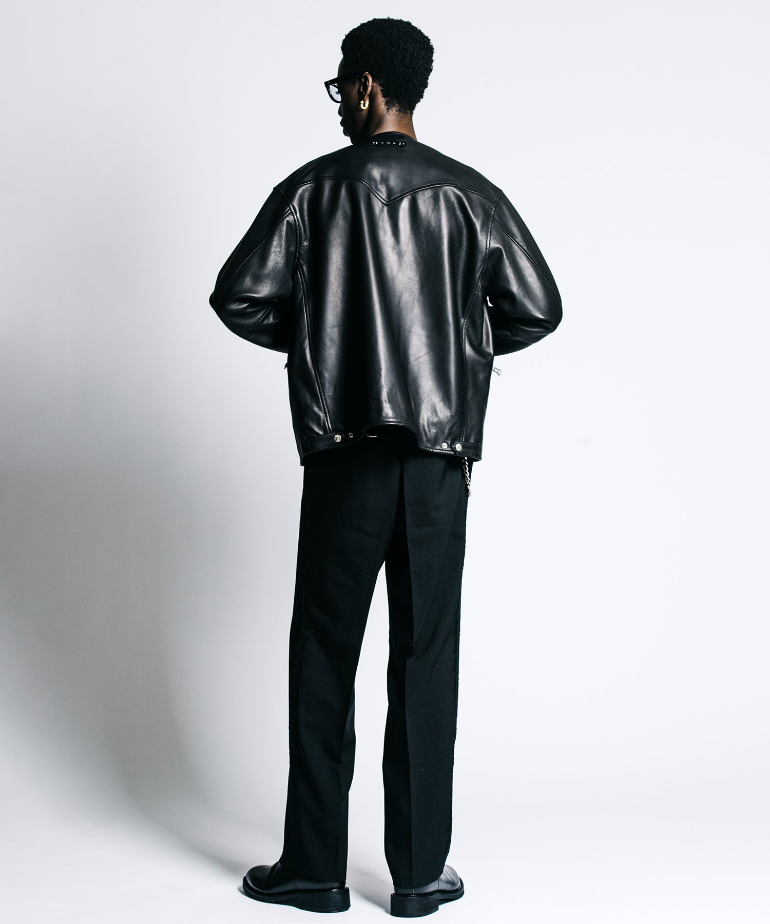 LAMB LEATHER RIDERS CARDIGAN