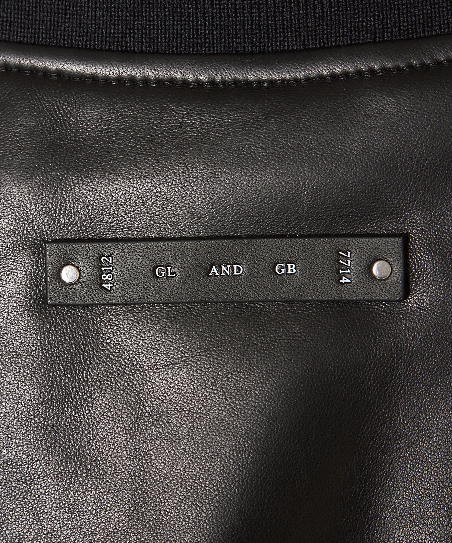 NYLON SLEEVE LEATHER MA1 JACKET