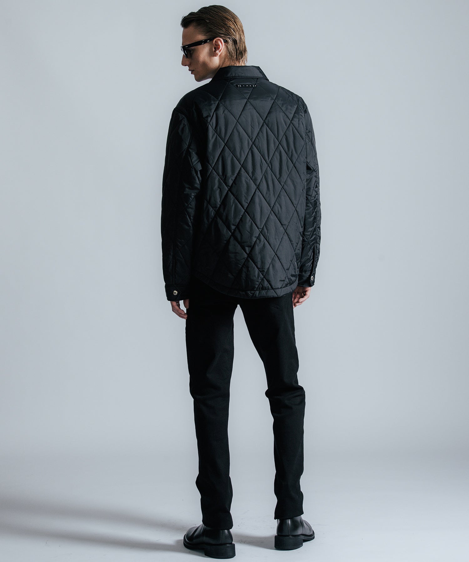 DIAMOND QUILT NYLON SHIRT JACKET