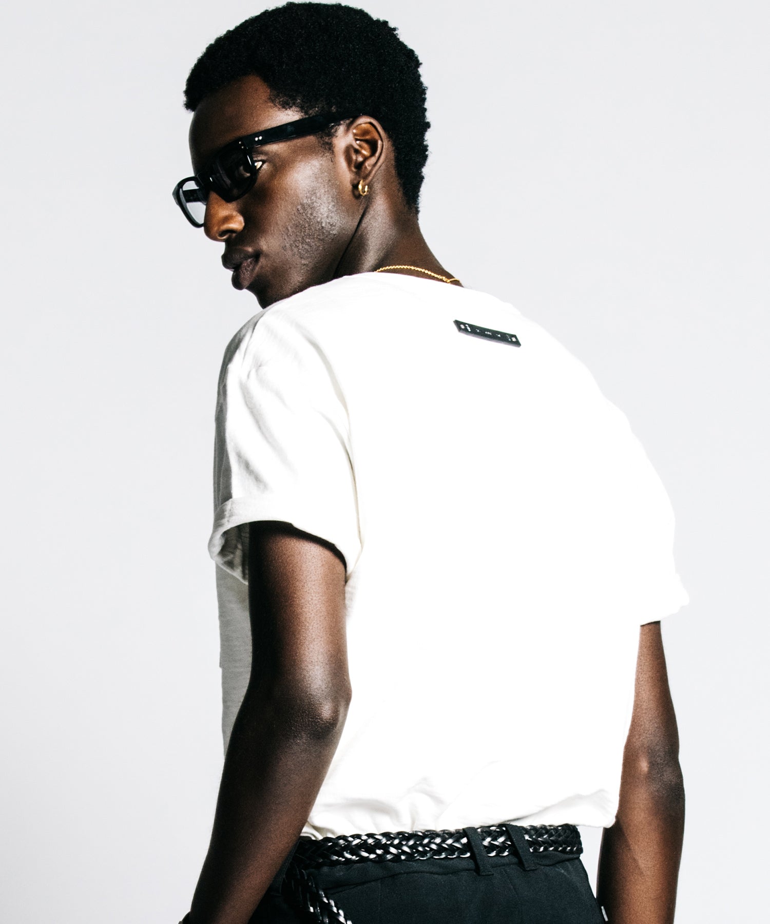 HEAVY OZ SLUB BINDER NECK POCKET T SHIRT