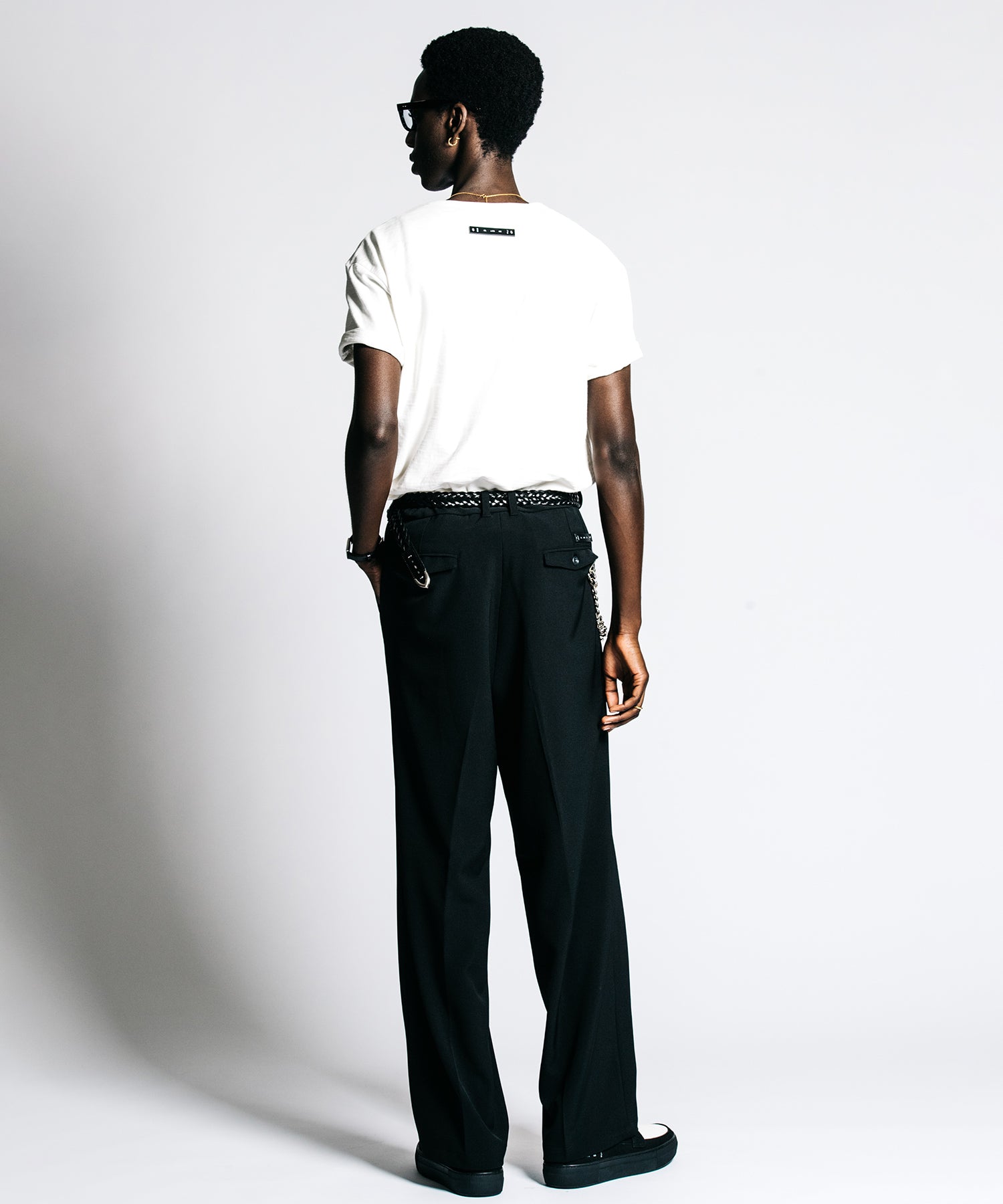 HEAVY OZ SLUB BINDER NECK POCKET T SHIRT