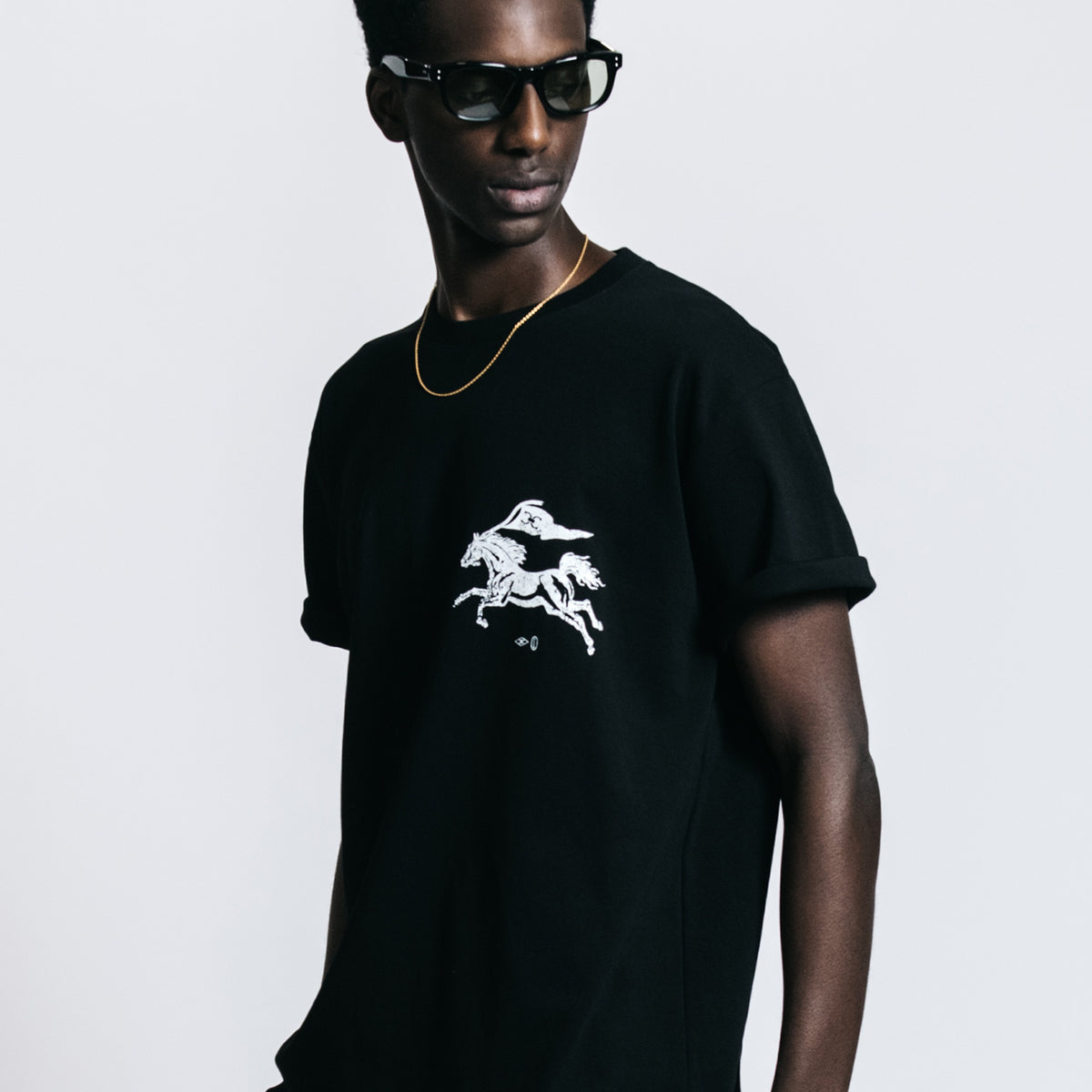 THE CRIMIE] クライミー マスタング ユーズド プリント Tシャツ 