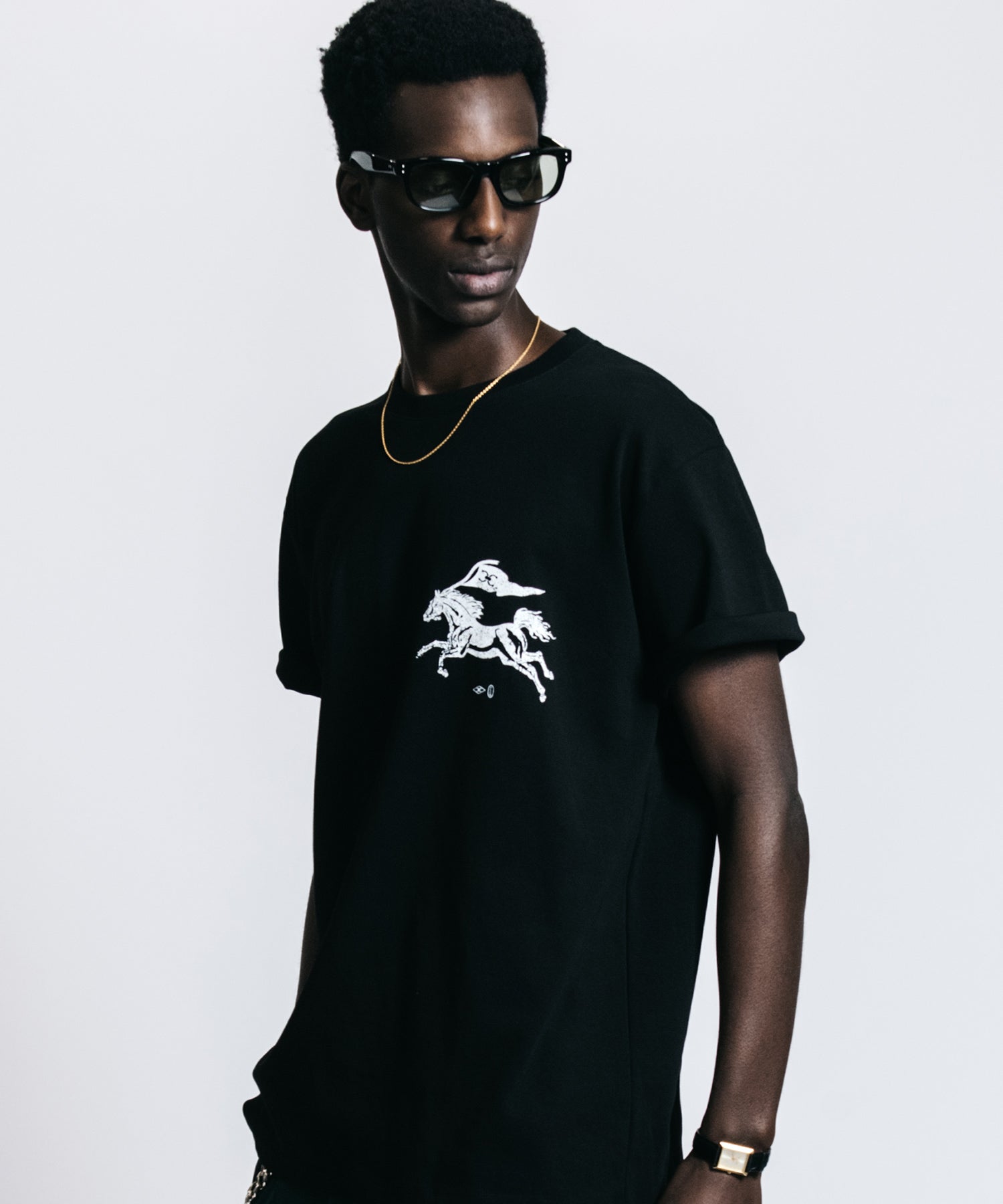 CR MUSUTANG USED PRINT T SHIRT