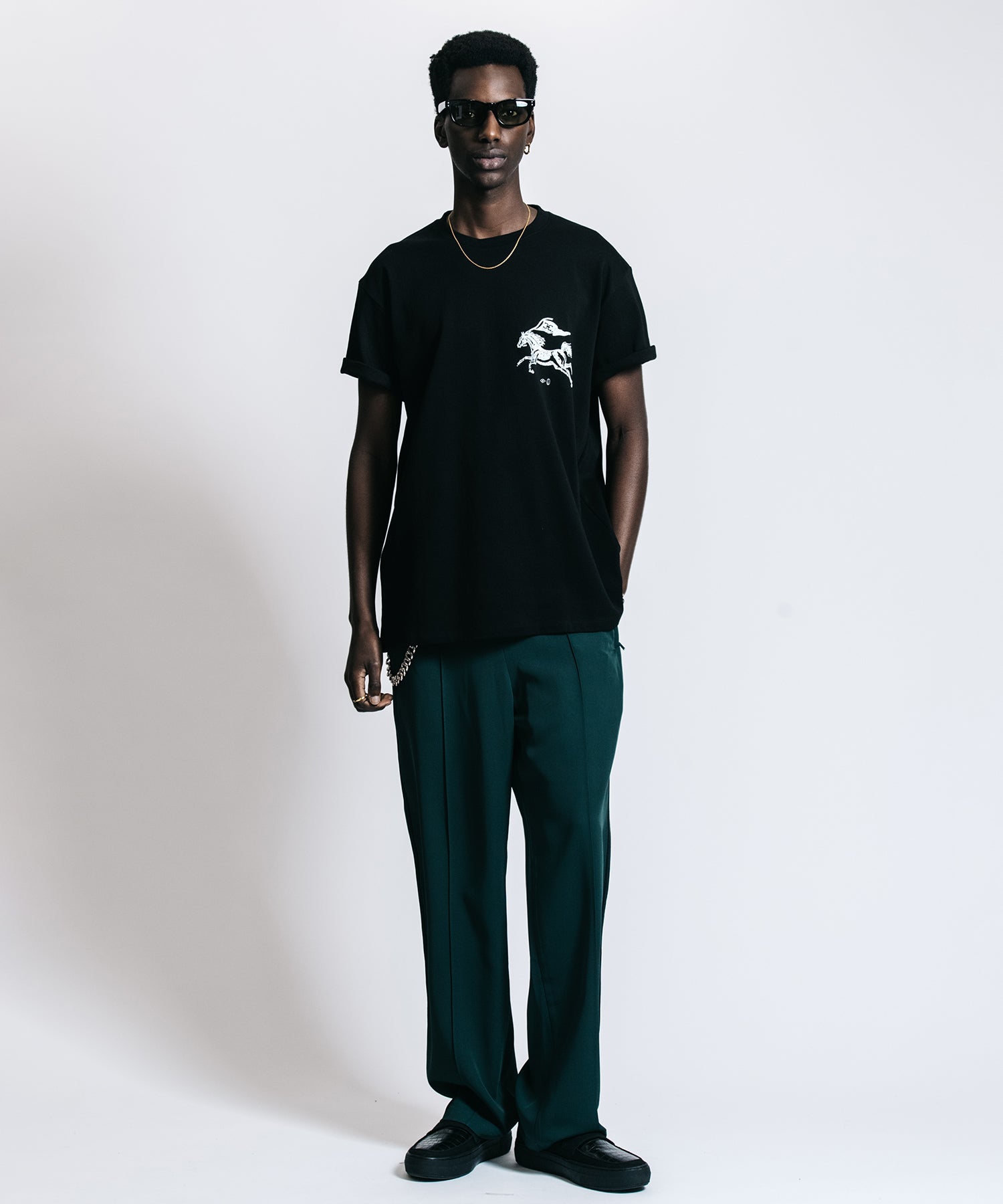 CR MUSUTANG USED PRINT T SHIRT