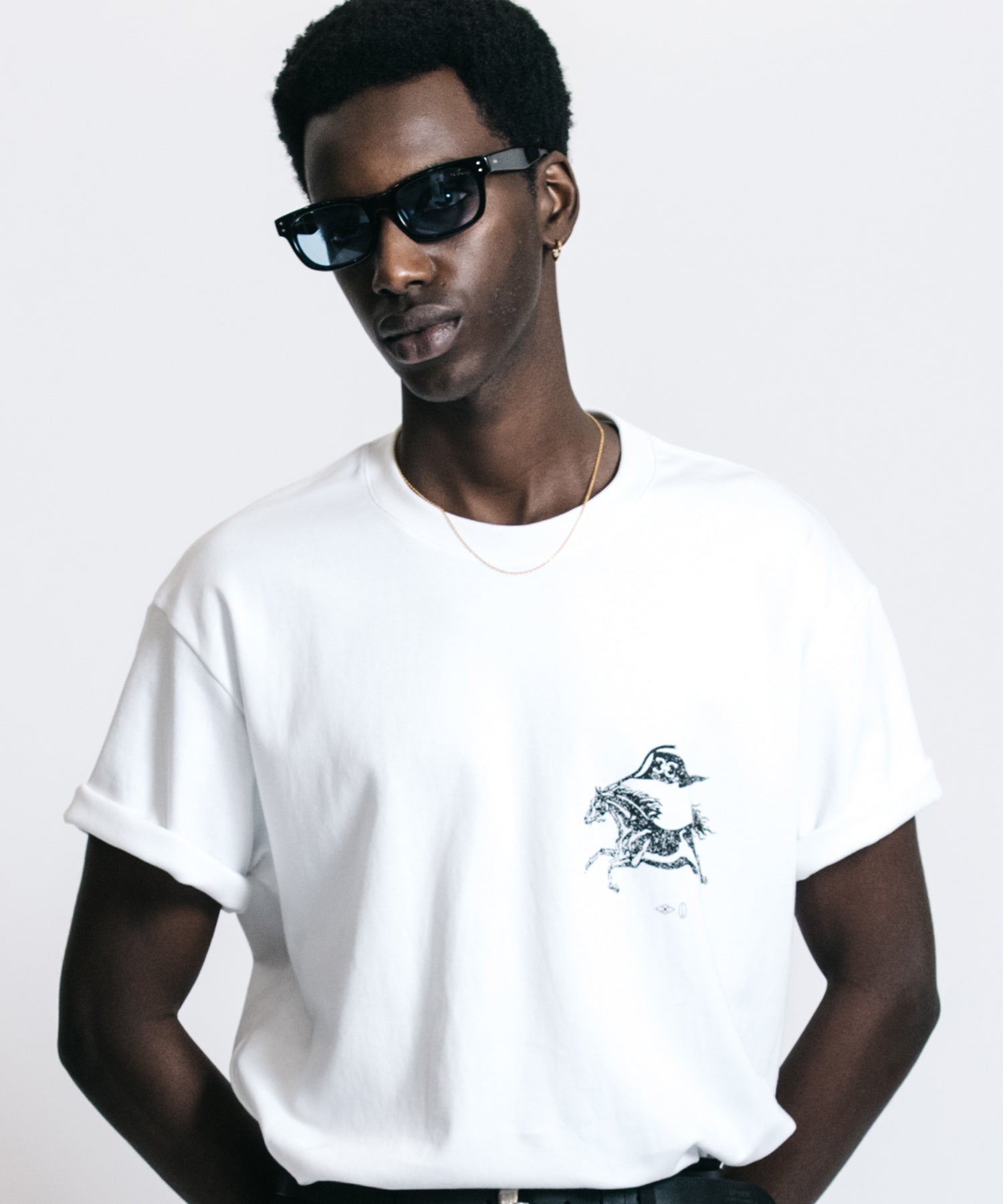 CR MUSUTANG USED PRINT T SHIRT