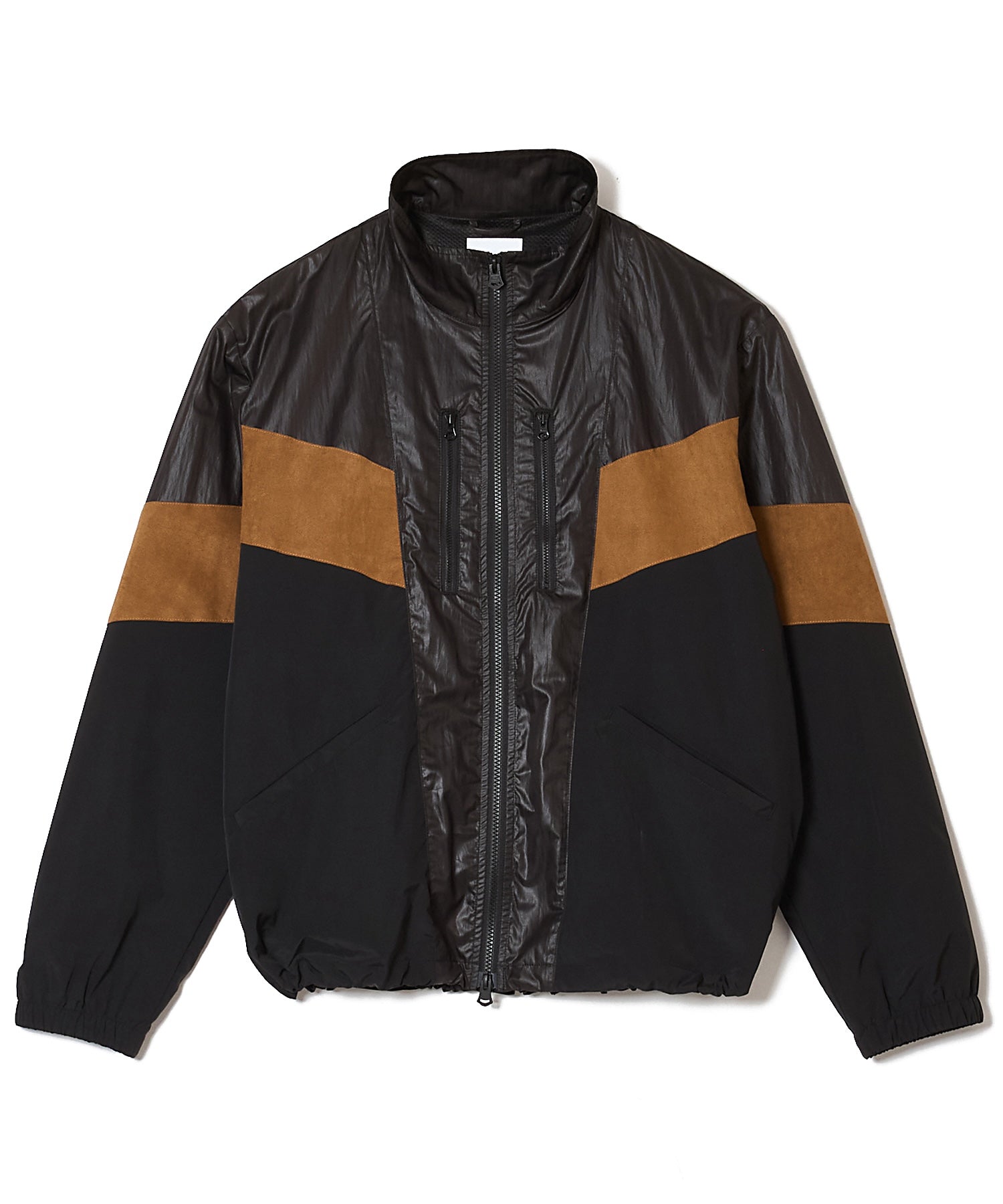 HYBRID TRACK JACKET – LUX FAKE SUEDE PANEL