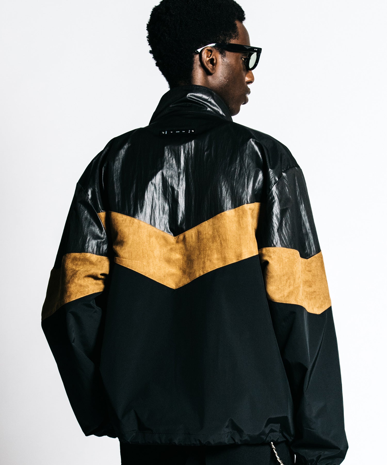 HYBRID TRACK JACKET – LUX FAKE SUEDE PANEL