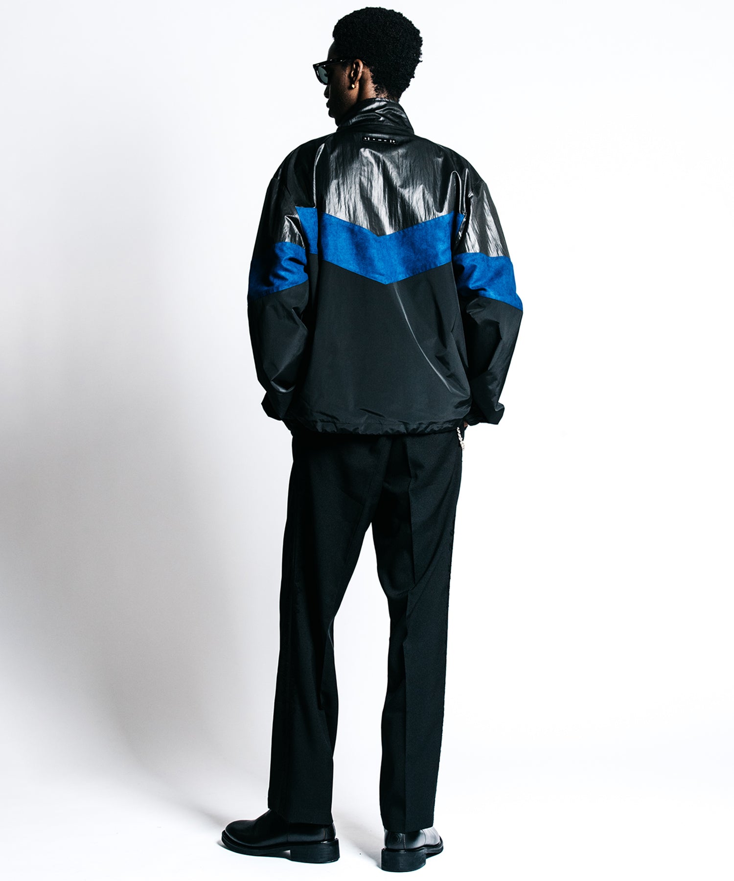 HYBRID TRACK JACKET – LUX FAKE SUEDE PANEL