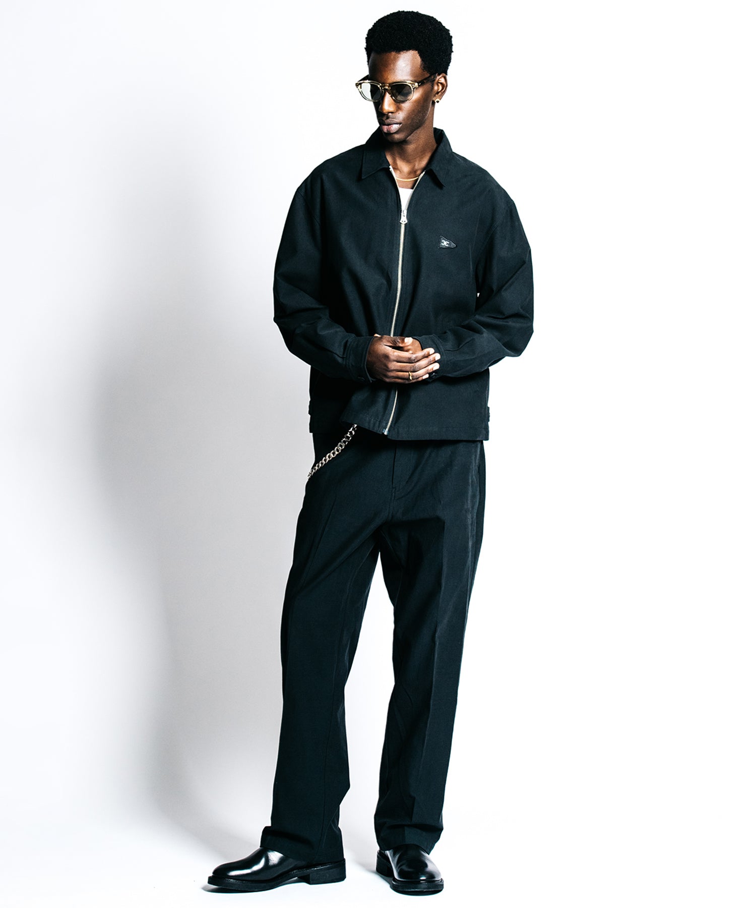 CR MUSTANG EMBROIDERY ZIP BLOUSON – BACK SATIN