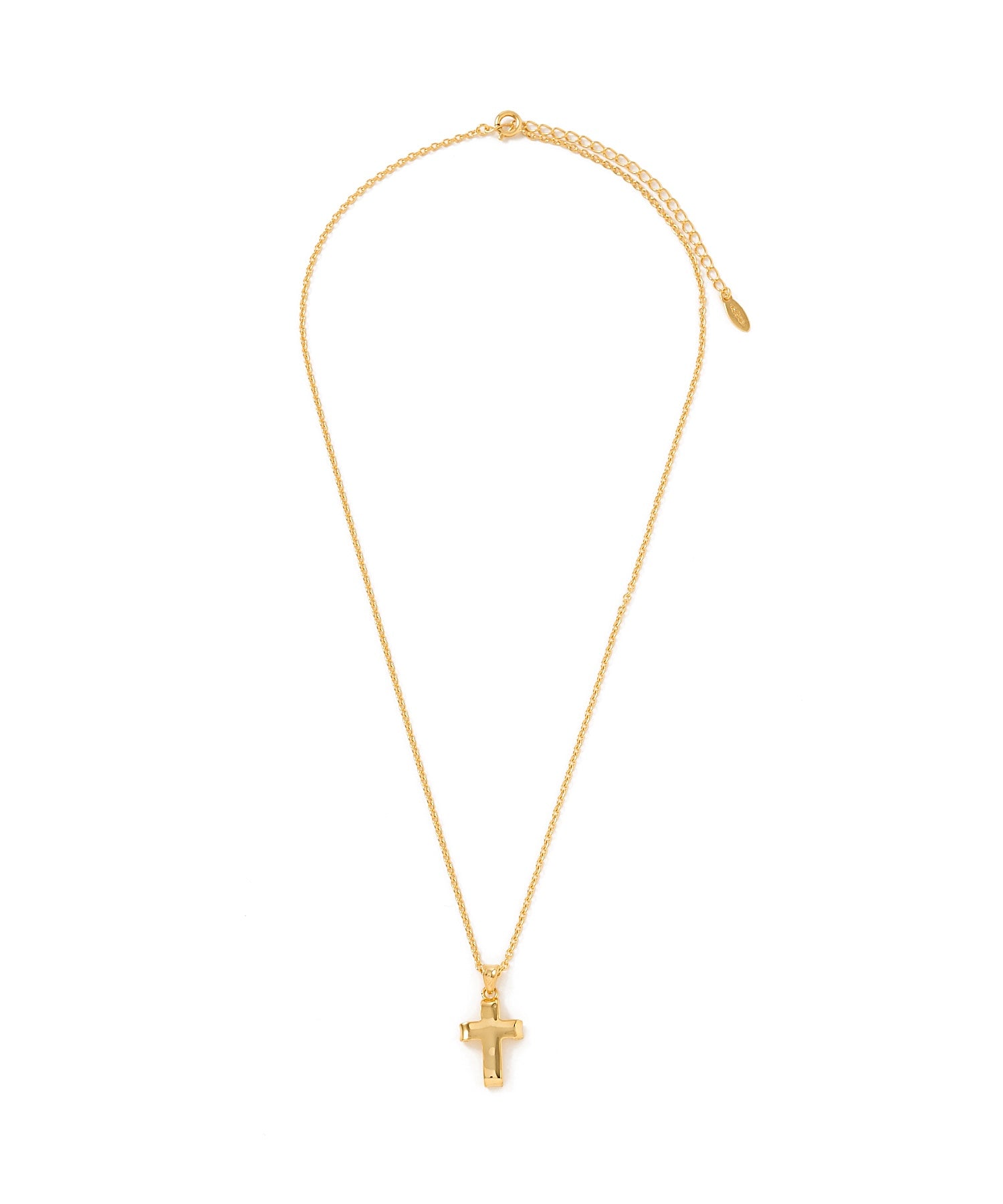 LETTER RIBBON CROSS NECKLACE 24KDP