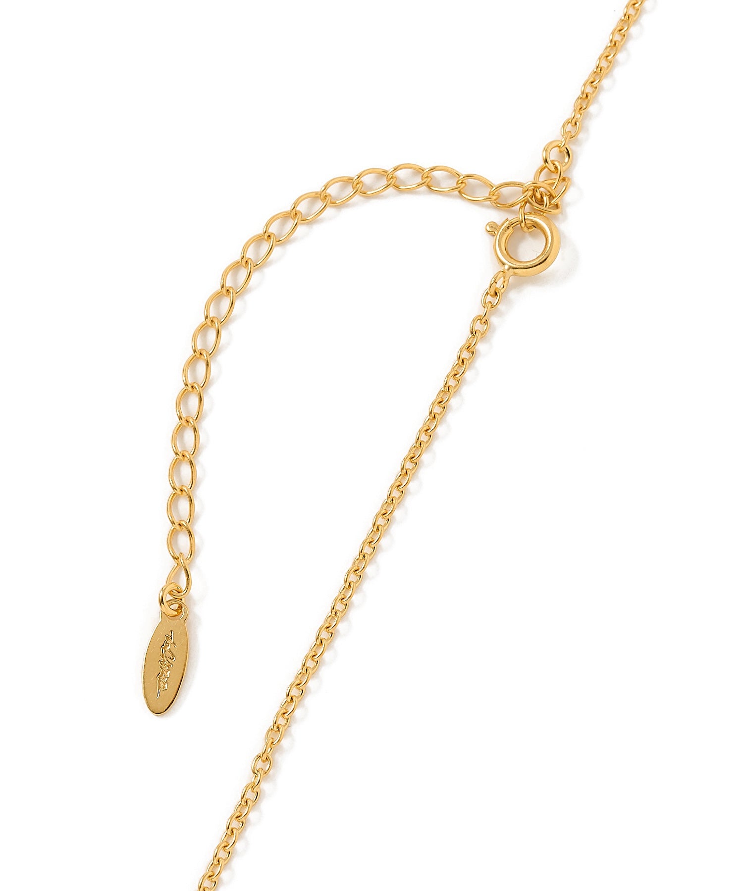 LETTER RIBBON HORSE SHOE NECKLACE 24KDP