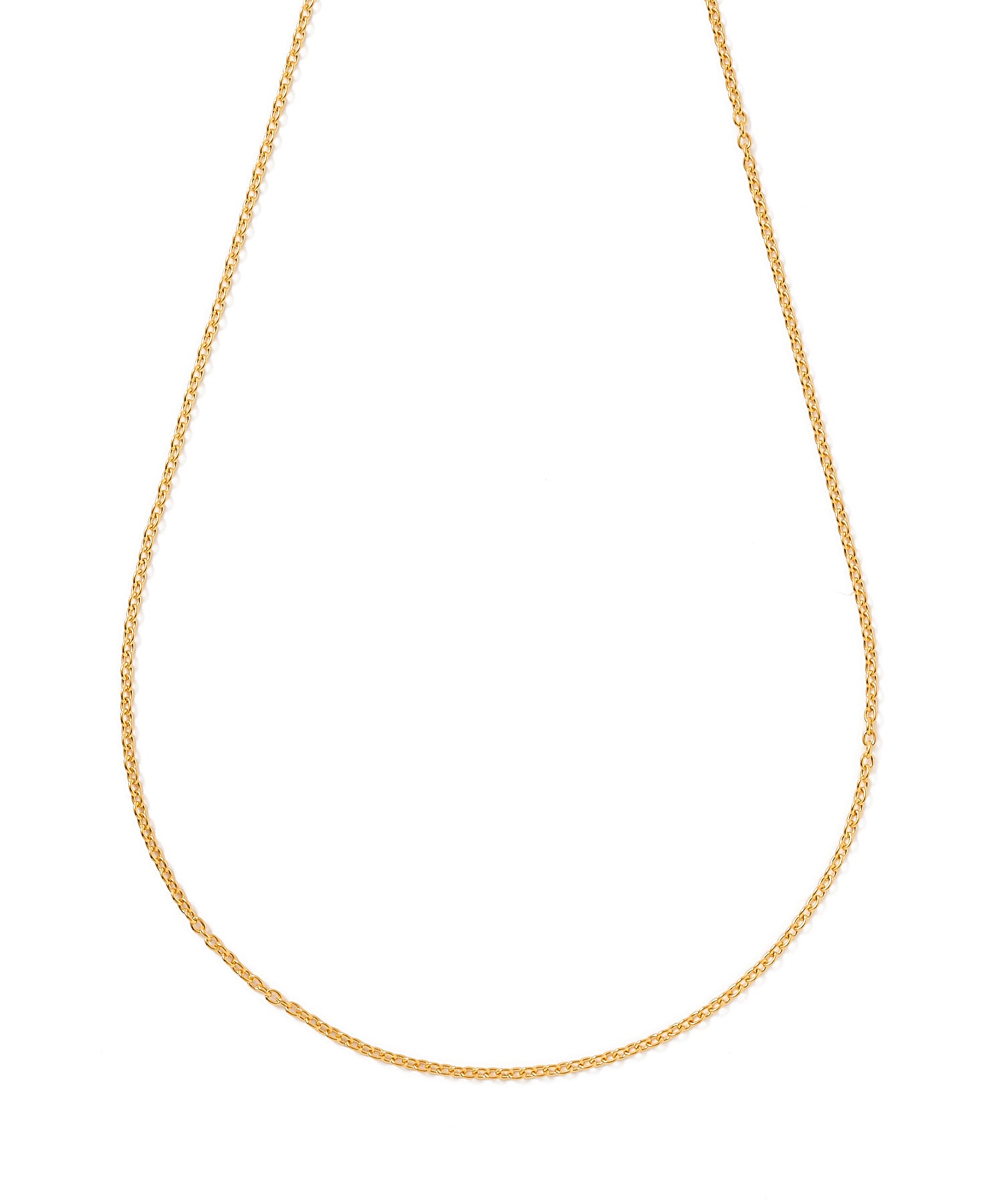 FINE SLIM CHAIN NECKLACE 24KDP 38-45cm