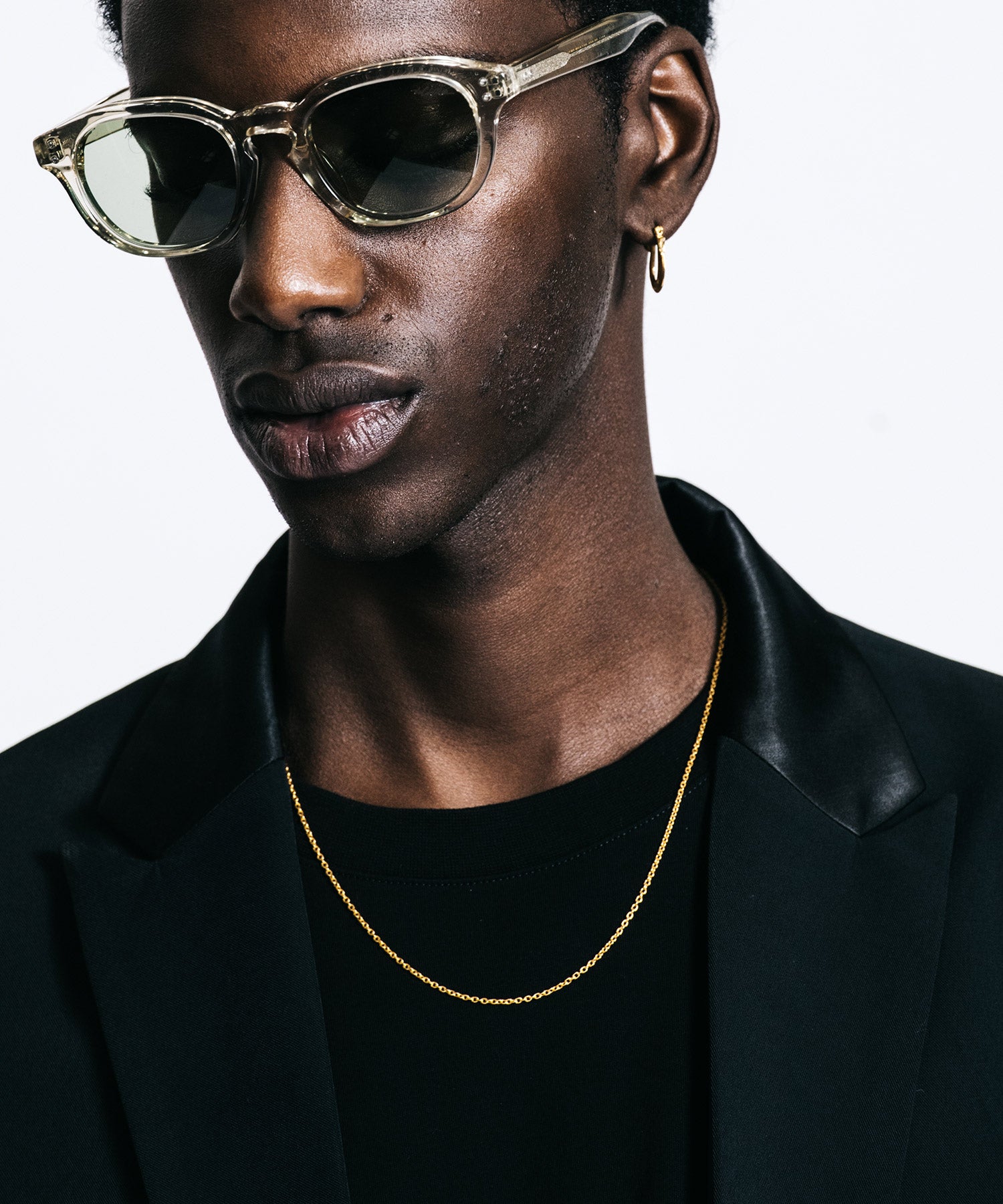 FINE SLIM CHAIN NECKLACE 24KDP 48-55cm