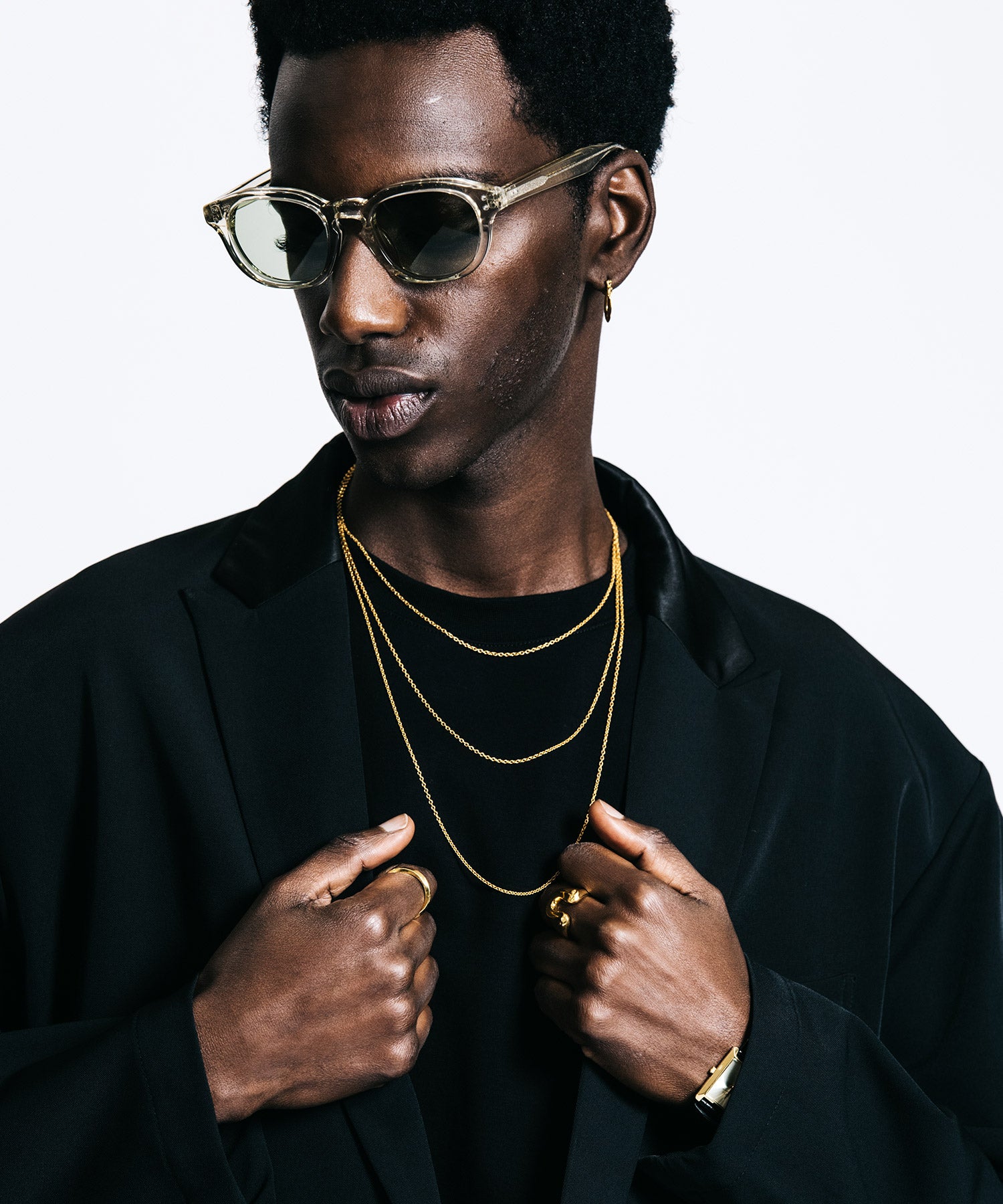 FINE SLIM CHAIN NECKLACE 24KDP 48-55cm