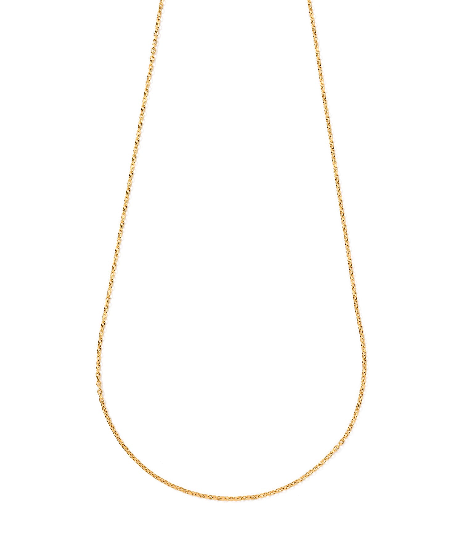 FINE SLIM CHAIN NECKLACE 24KDP 58-65cm