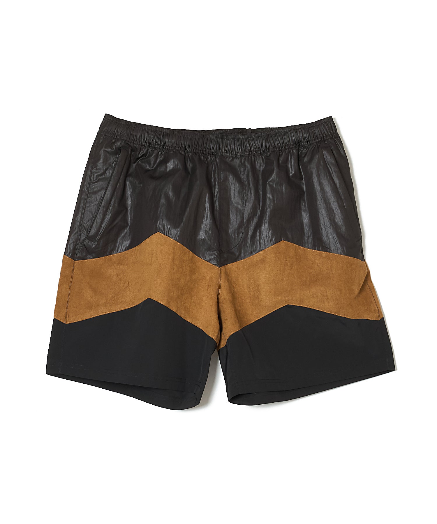 HYBRID TRACK SHORTS – LUX FAKE SUEDE PANEL