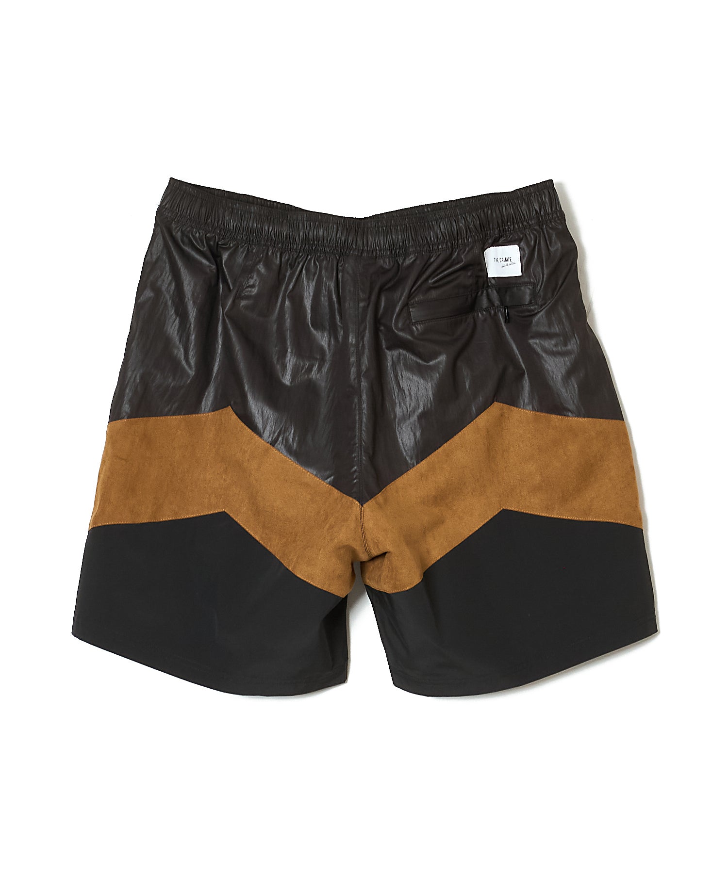 HYBRID TRACK SHORTS – LUX FAKE SUEDE PANEL