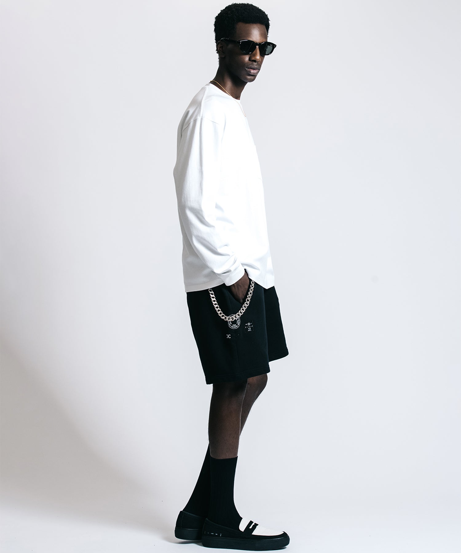 PATCHWORK LOGO SWEAT SHORTS
