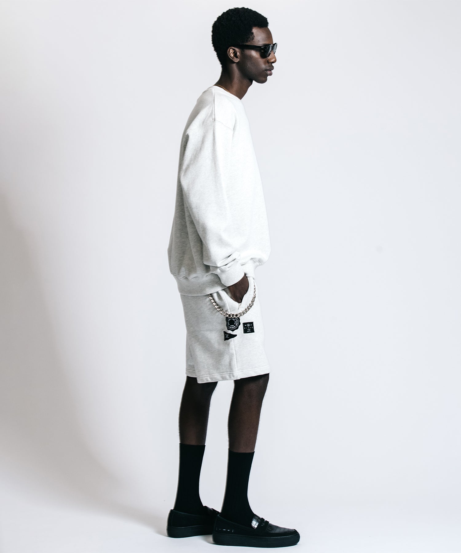 PATCHWORK LOGO SWEAT SHORTS