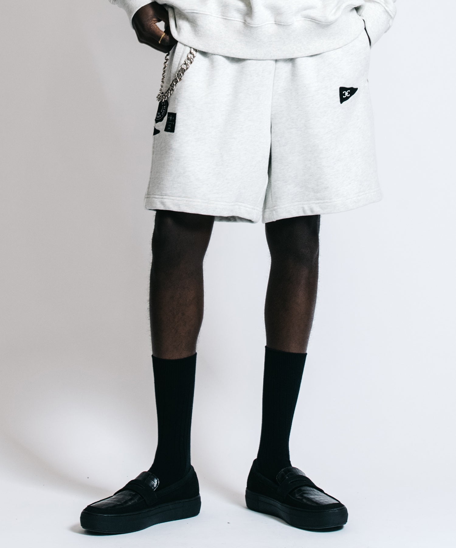 PATCHWORK LOGO SWEAT SHORTS