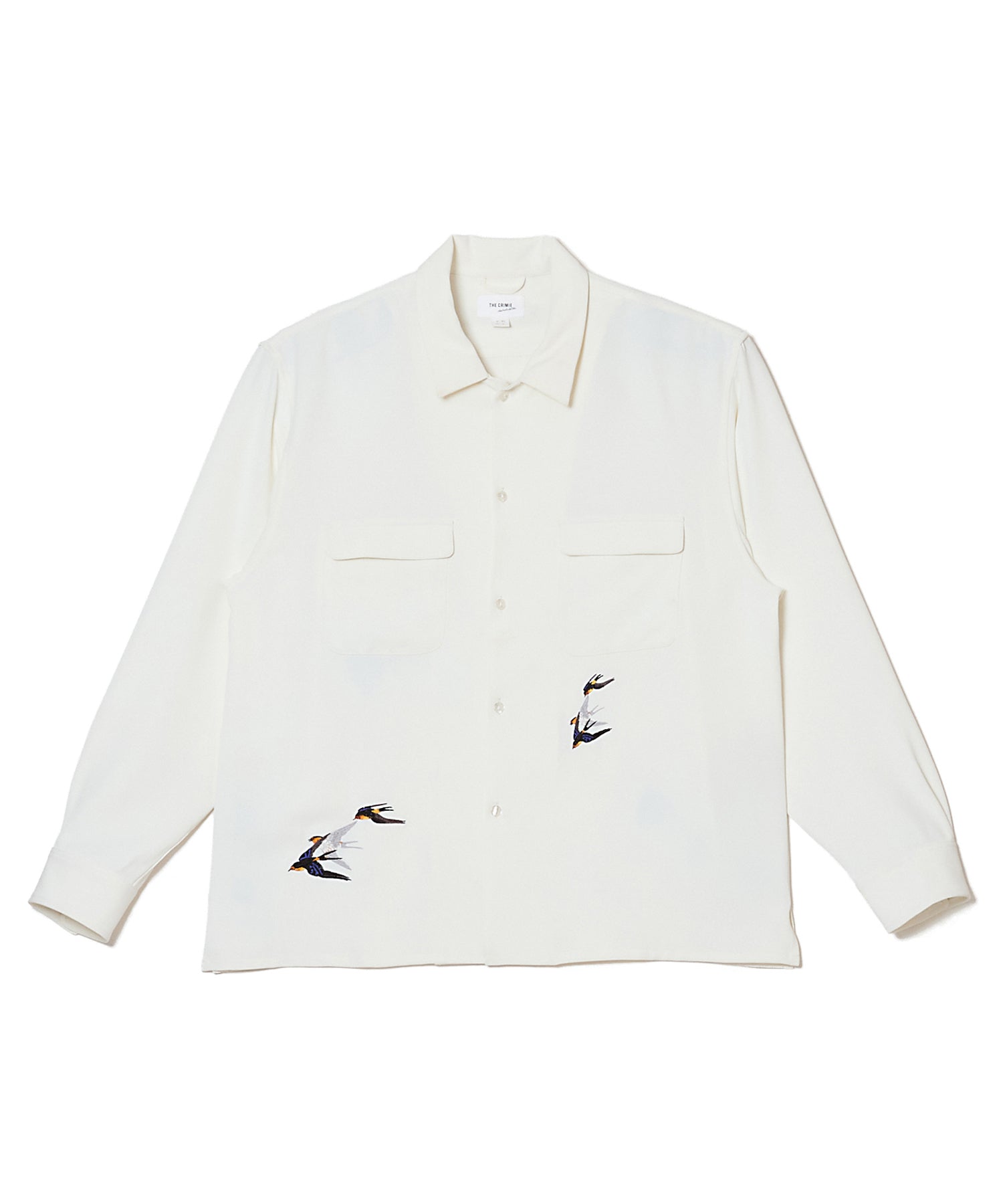 TAILORED SWALLOW EMBROIDERY L/S SHIRT – EASY CARE