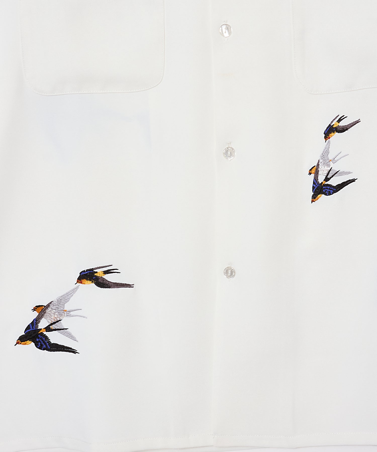 TAILORED SWALLOW EMBROIDERY L/S SHIRT – EASY CARE