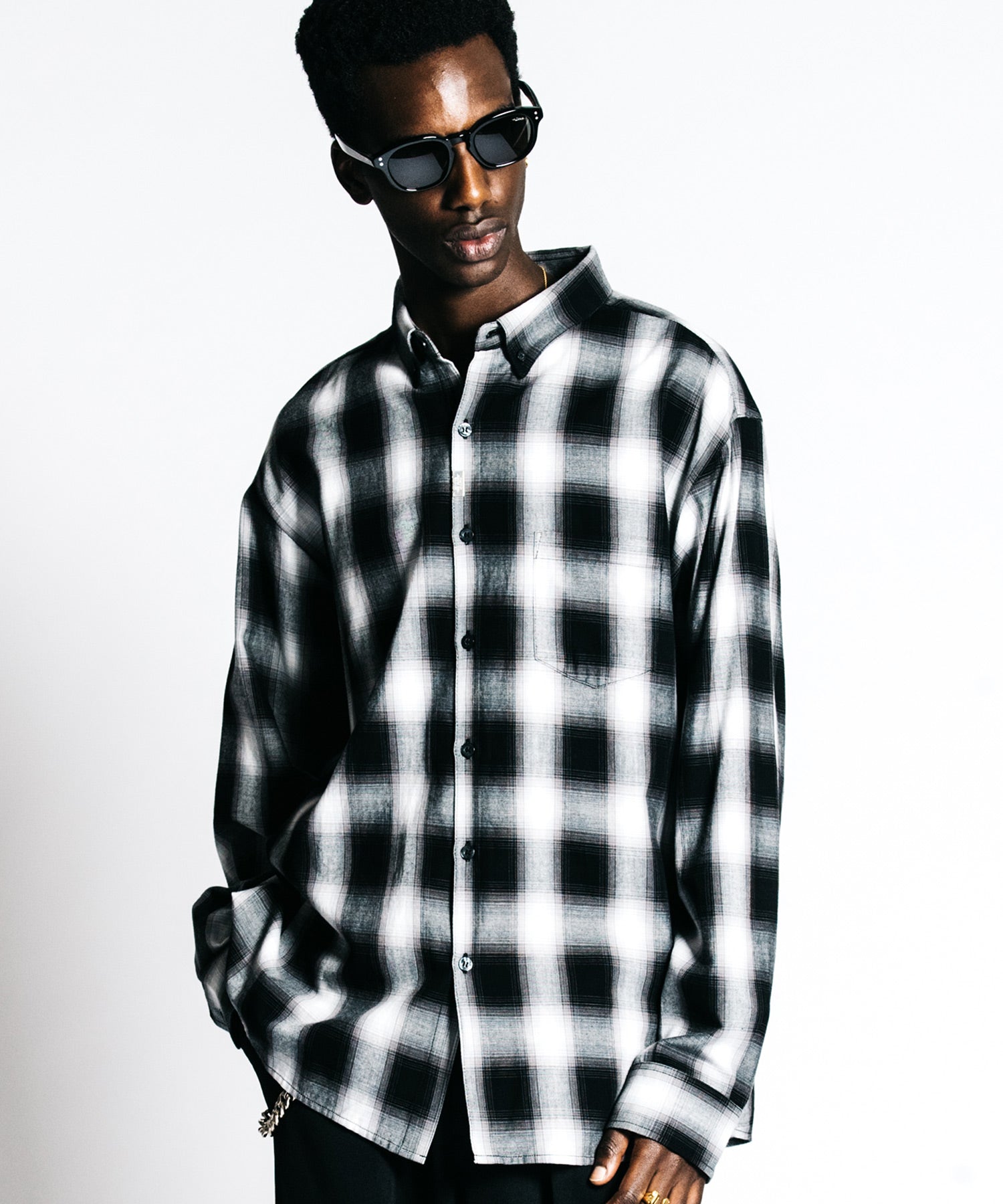 OMBRE CHECK B.D L/S WIDE SHIRT
