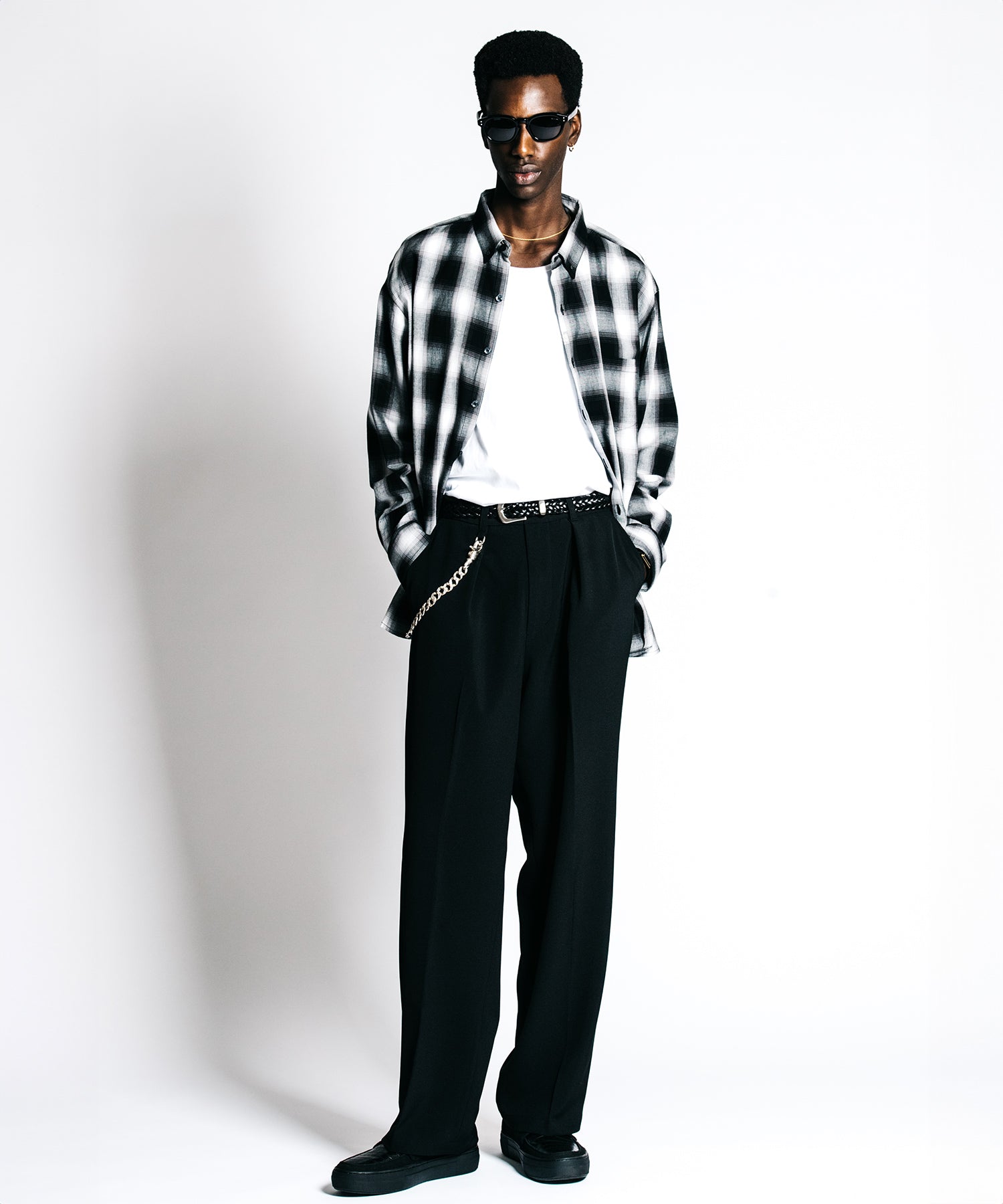 OMBRE CHECK B.D L/S WIDE SHIRT