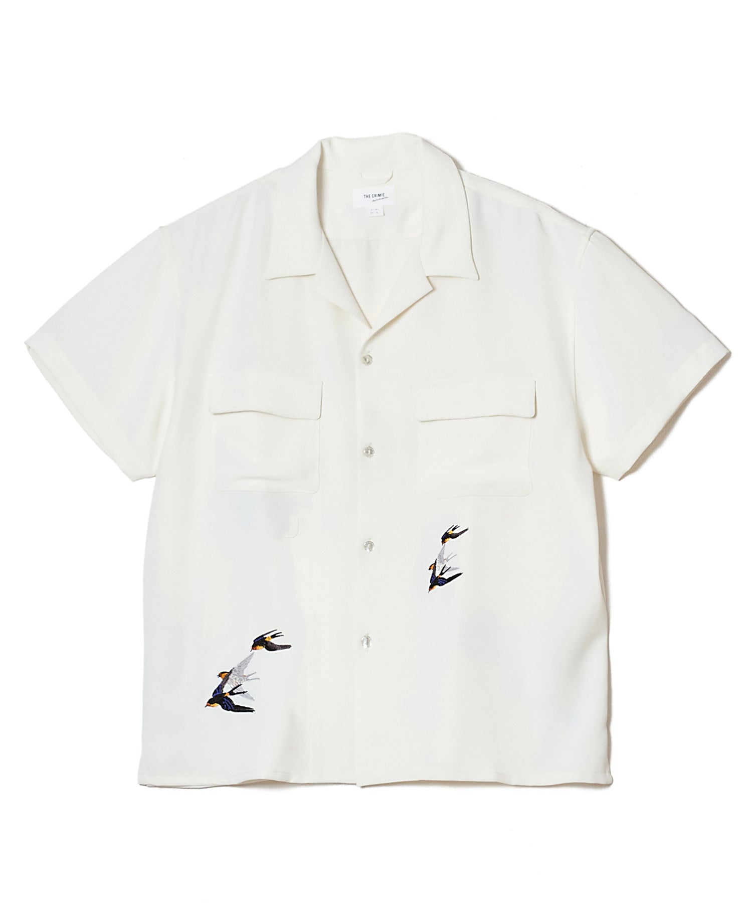TAILORED SWALLOW EMBROIDERY S/S SHIRT – EASY CARE