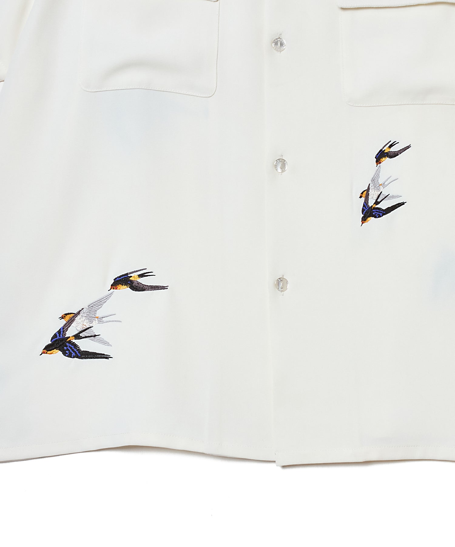 TAILORED SWALLOW EMBROIDERY S/S SHIRT – EASY CARE