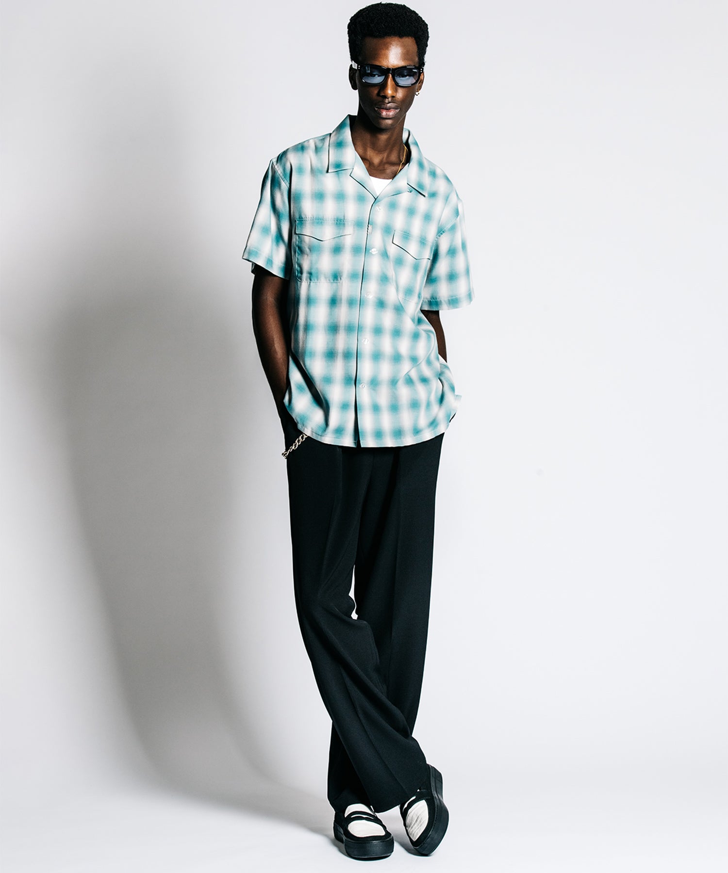 SUMMER OMBRE CHECK SHIRT