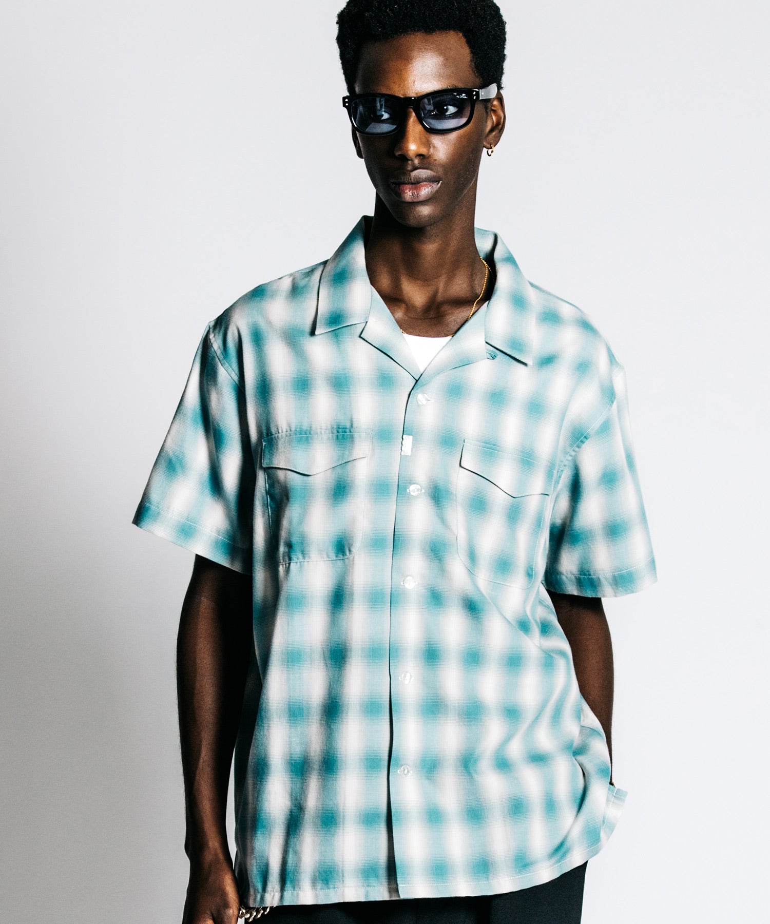 SUMMER OMBRE CHECK SHIRT