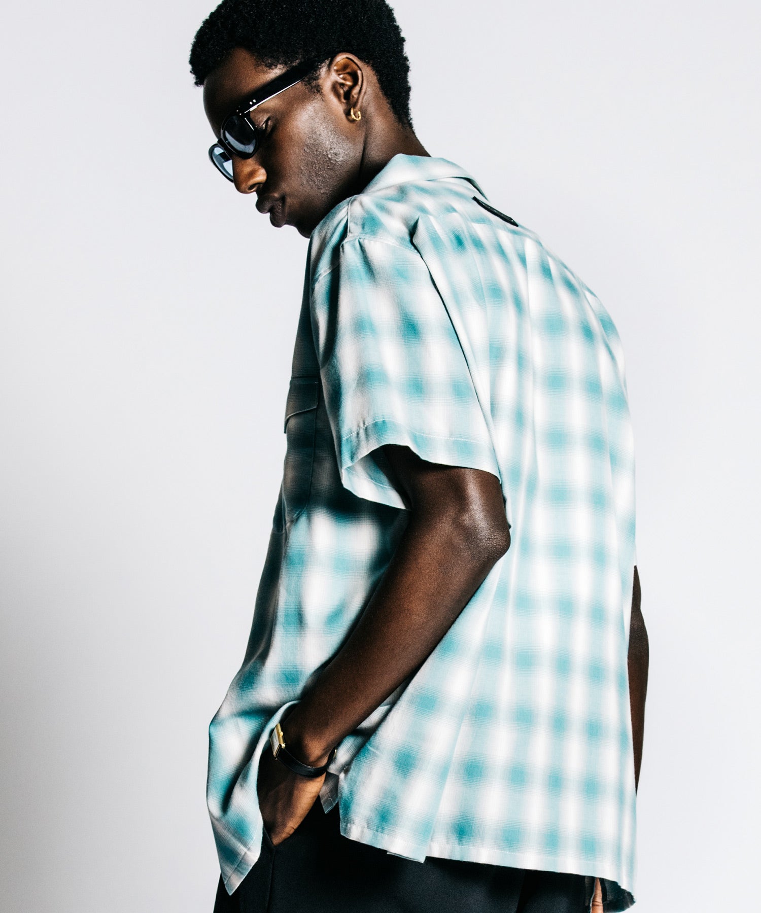 SUMMER OMBRE CHECK SHIRT