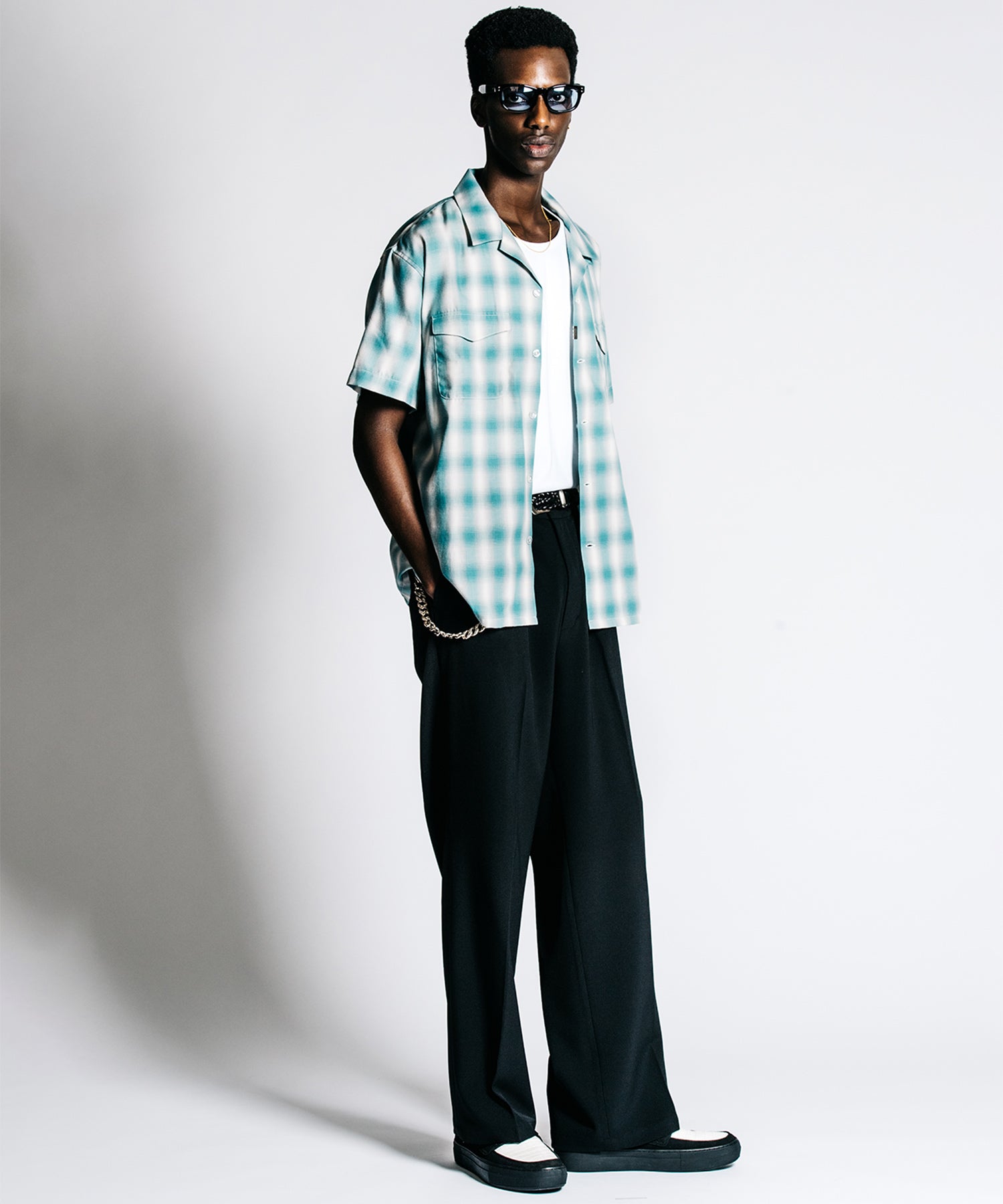 SUMMER OMBRE CHECK SHIRT