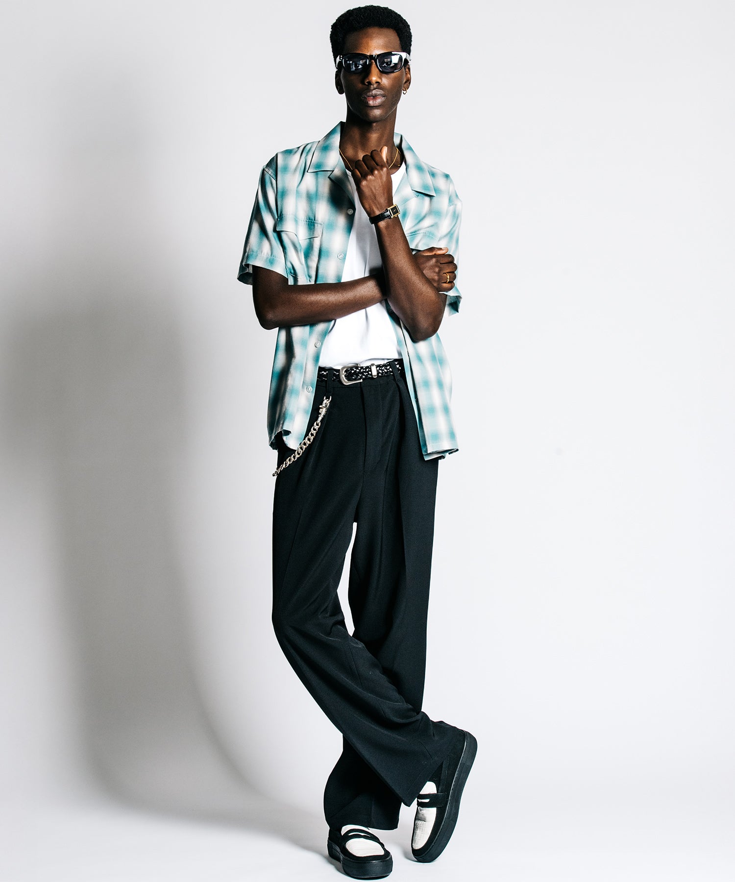 SUMMER OMBRE CHECK SHIRT