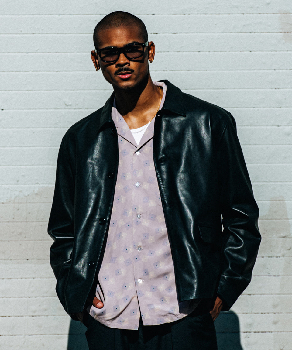 SHEEP LEATHER BLOUSON JACKET