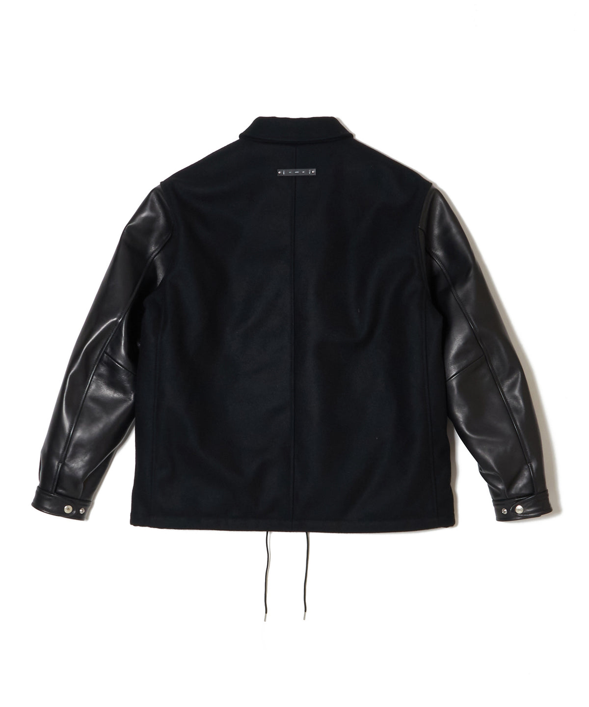 MELTON COMBINATION LEATHER SLEEVE SPORTS JACKET
