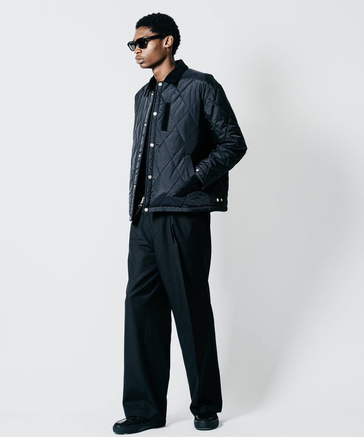 DIAMOND-QUILTED SHORT JACKET