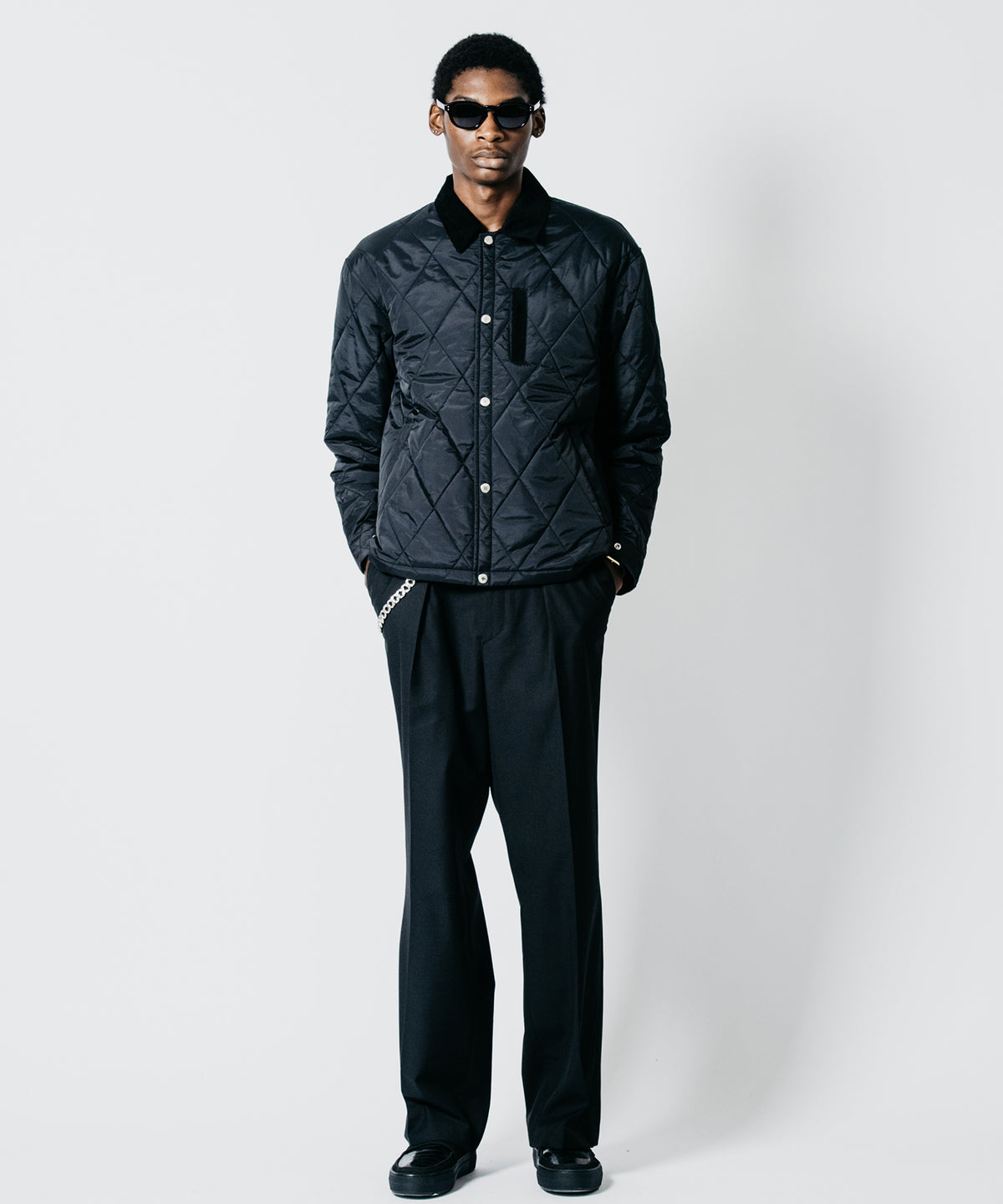 DIAMOND-QUILTED SHORT JACKET