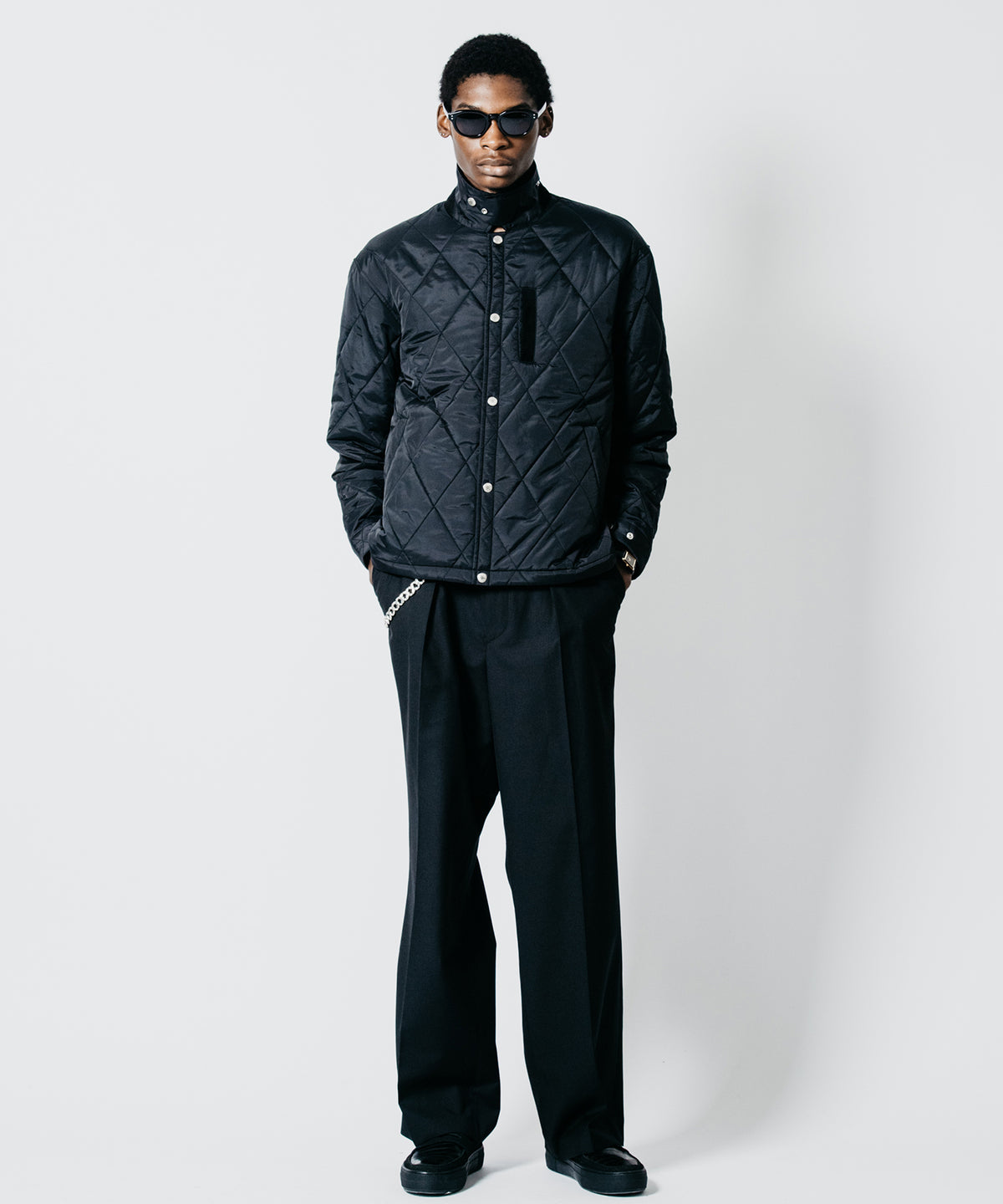 DIAMOND-QUILTED SHORT JACKET