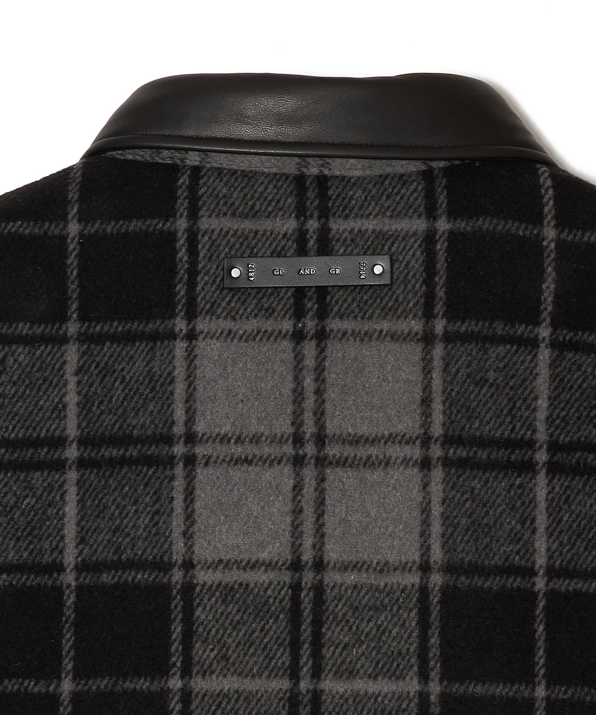 LEATHER-COLLAR SNAP SHIRT JACKET