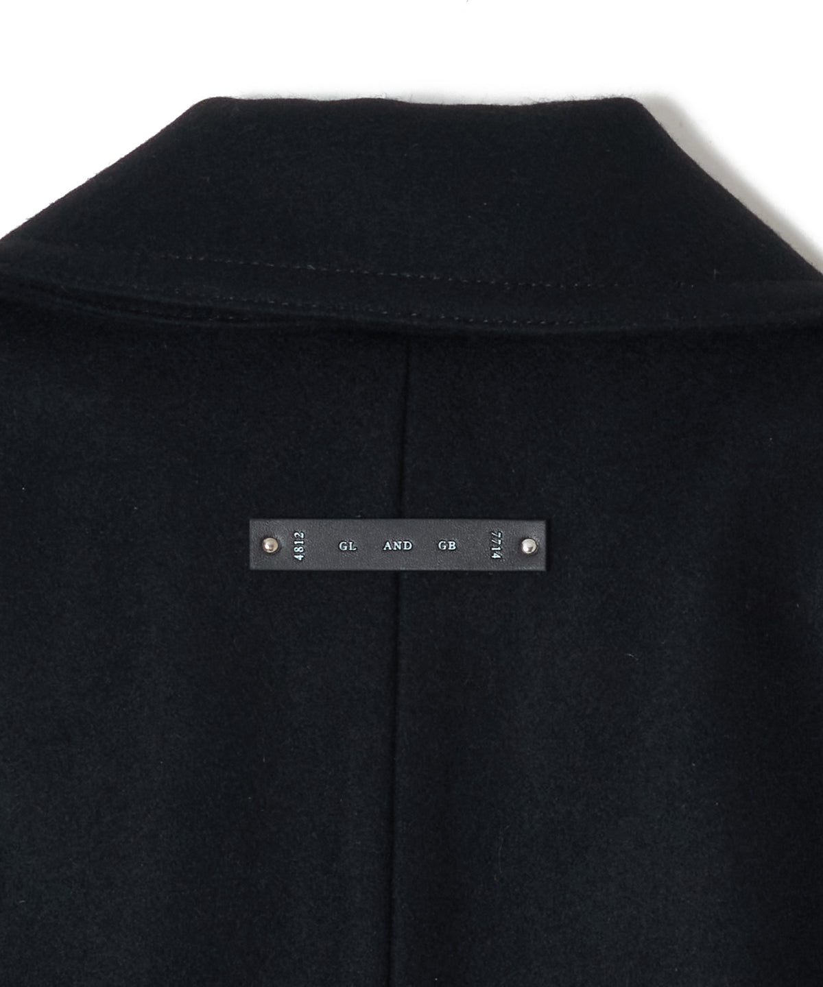 MID-LENGTH LEATHER-SLEEVE PEACOAT