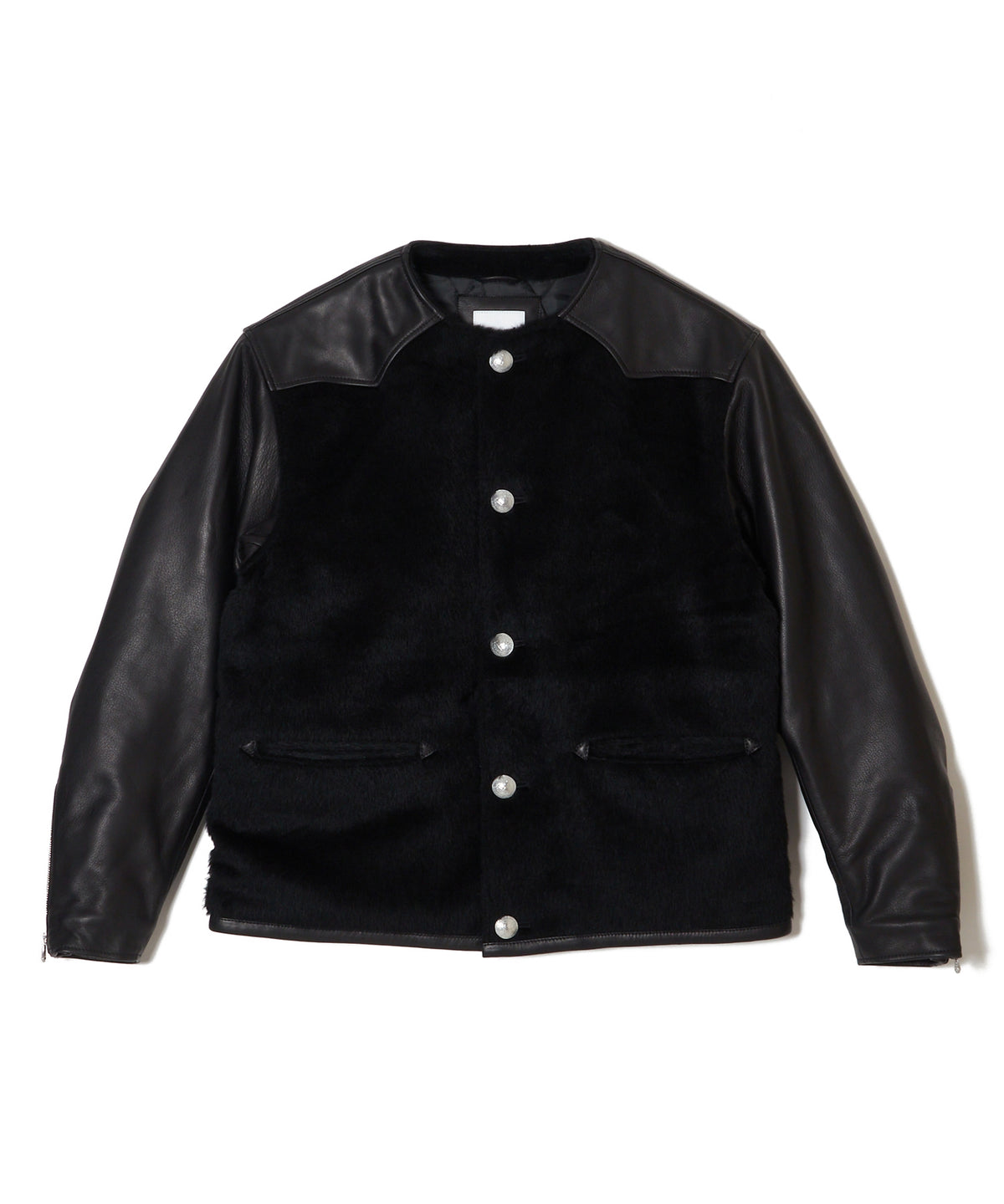 ALPACA BIKER CARDIGAN JACKET