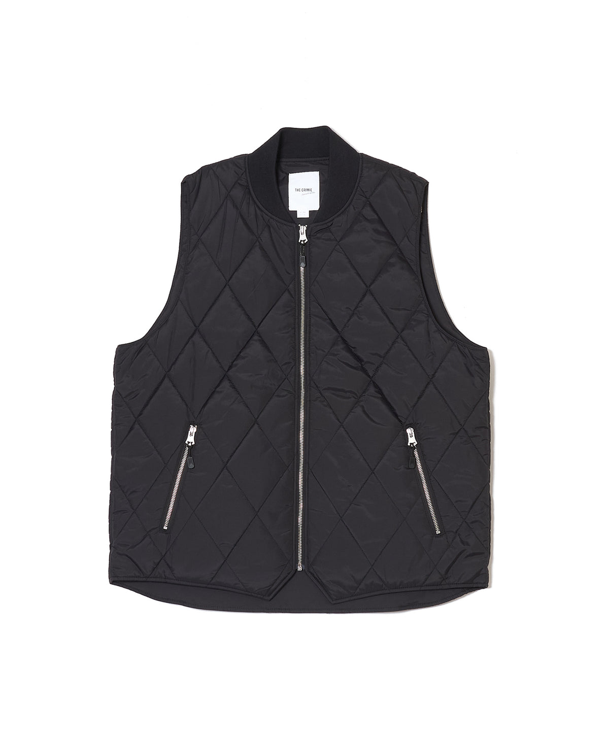 DIAMOND-QUILTED ZIP VEST