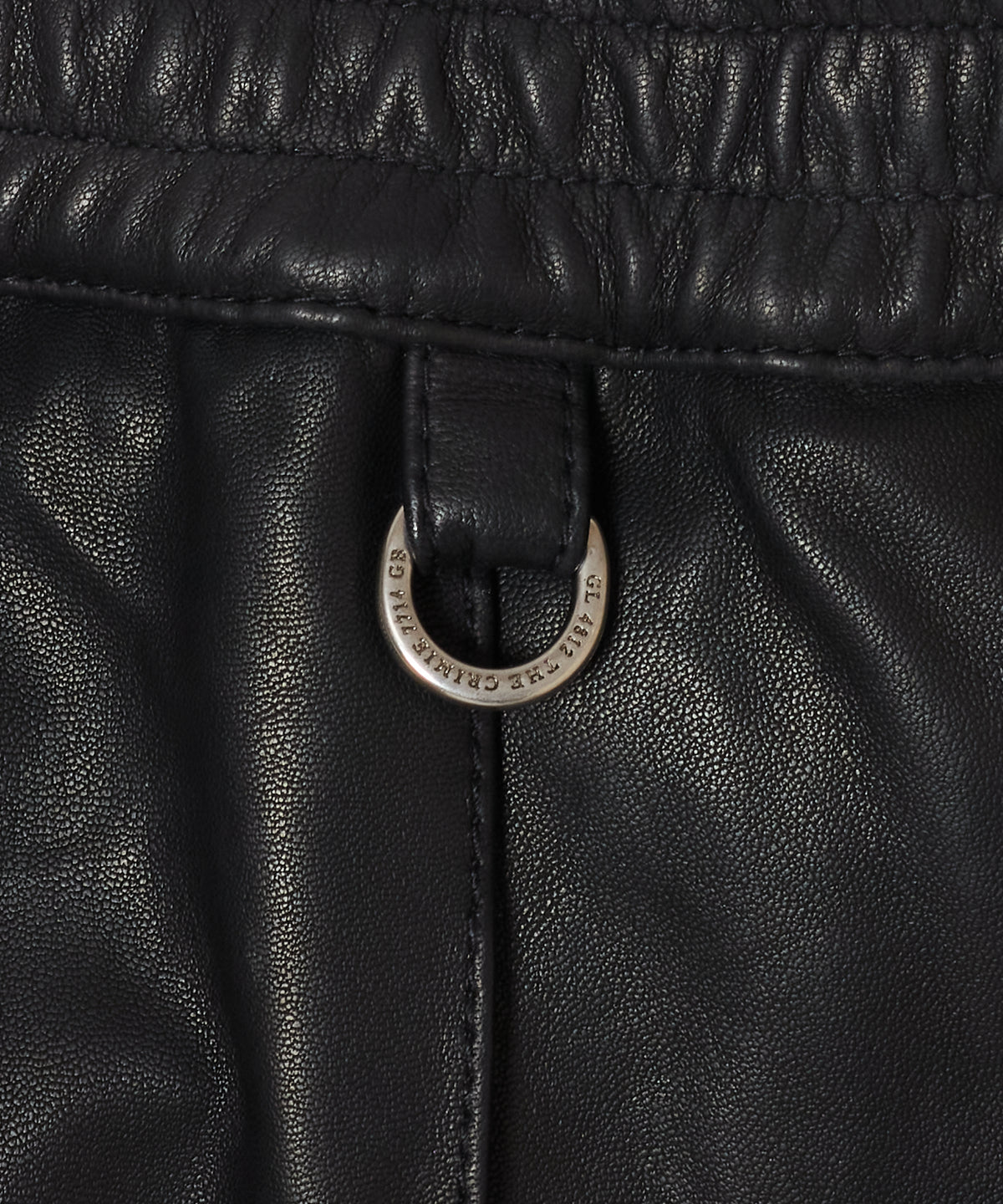 SHEEP COMBINATION LEATHER TRACK PANTS