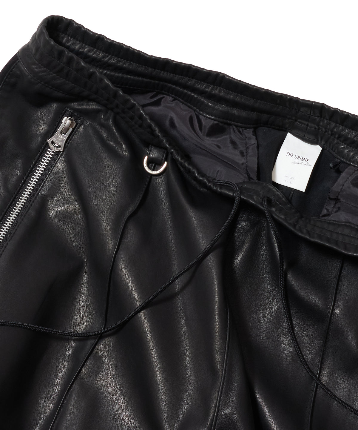 SHEEP COMBINATION LEATHER TRACK PANTS